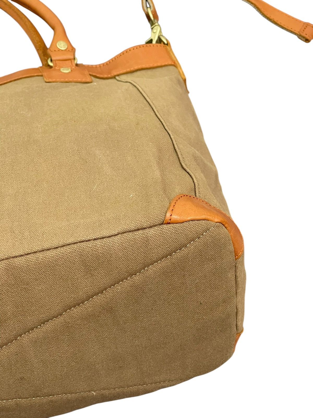 Genuine Leather Leather Cotton Doubles Duffle Bag 1🟩7 Size ONE SIZE - 18 Thumbnail