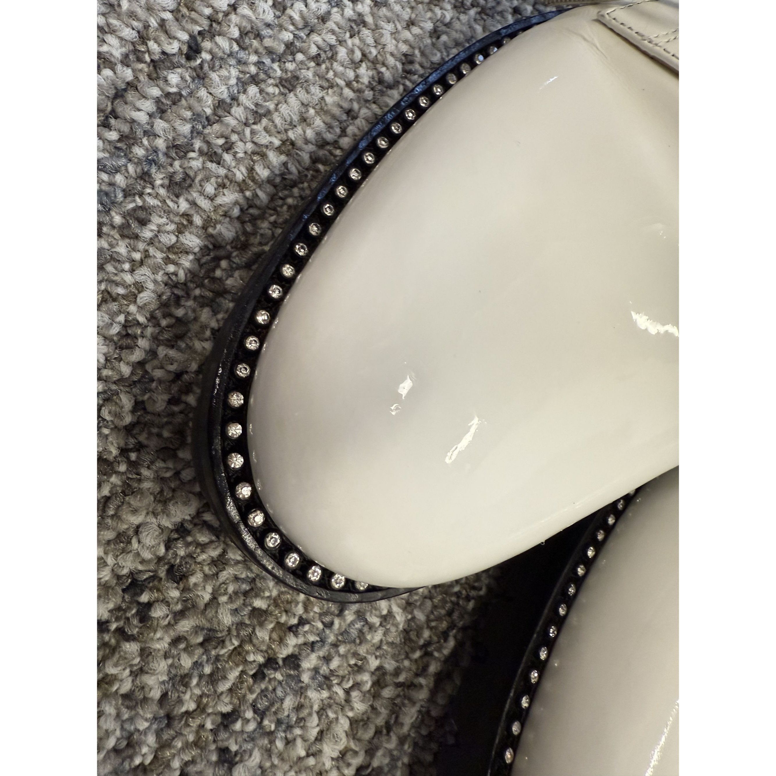 Dior Christian Dior White Leather Lace-Up Ankle Boots With Studde Size US 8 / IT 38 - 10 Thumbnail