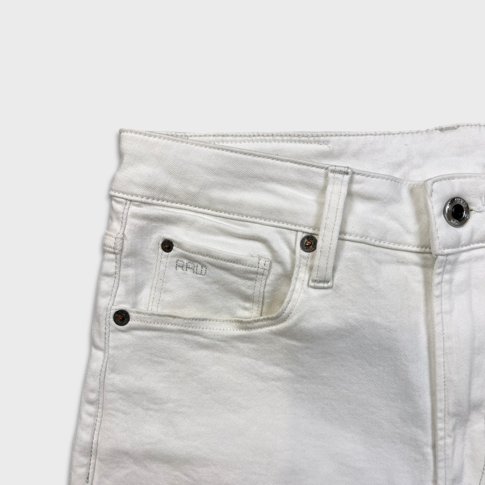 G-Star G Star Raw Jeans 3301 Slim Denim Shorts Taper Fit Pants Size US 31 - 2 Thumbnail