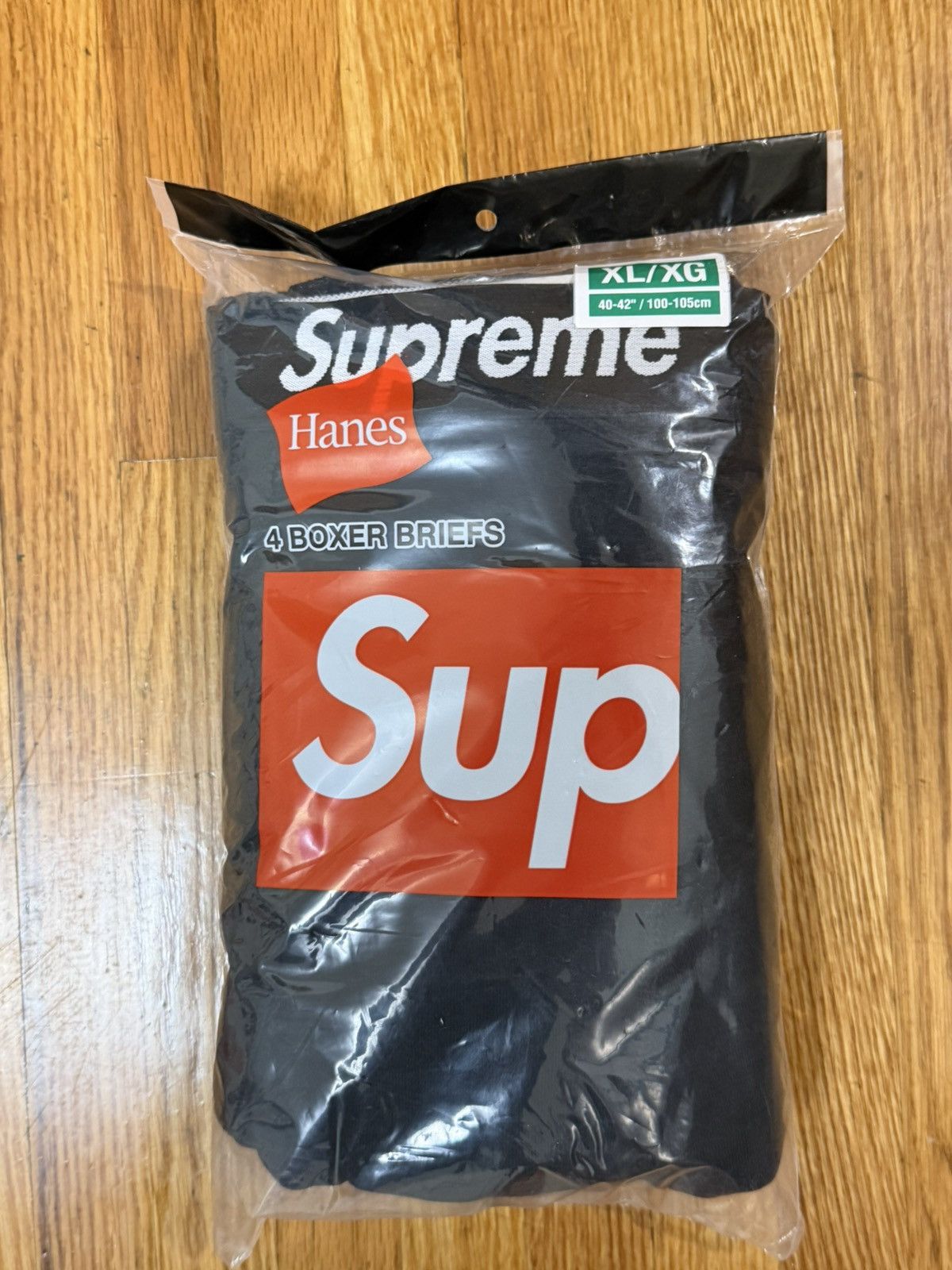 Supreme x Hanes 4-Pack Boxer Briefs — Black | Size XL