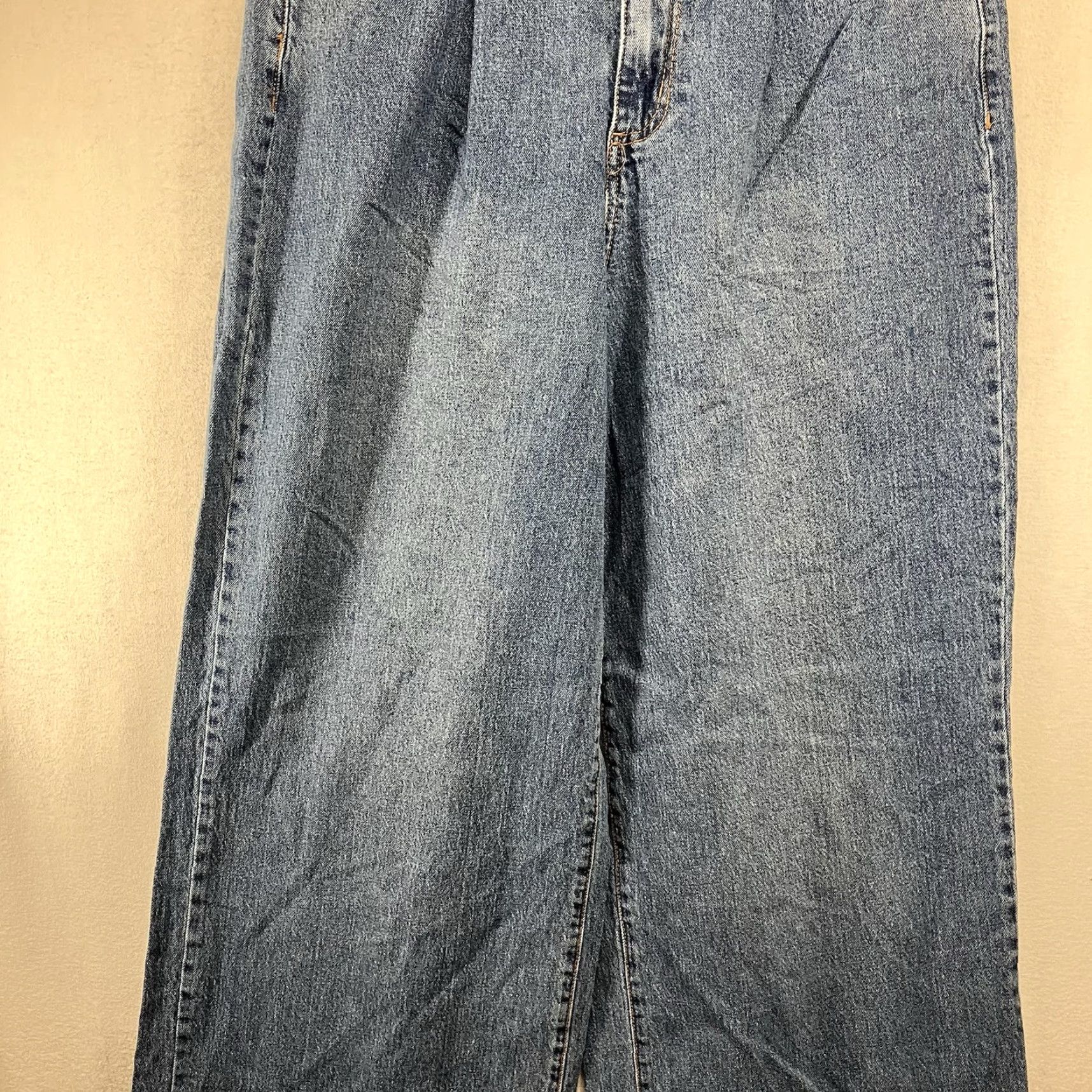 Vintage VANILLA STAR Women's Baggy Jeans 90s Y2K Retro Wide-Leg Blue 12 Inch Pipes 32x29 Size 32" / US 10 / IT 46 - 6 Thumbnail