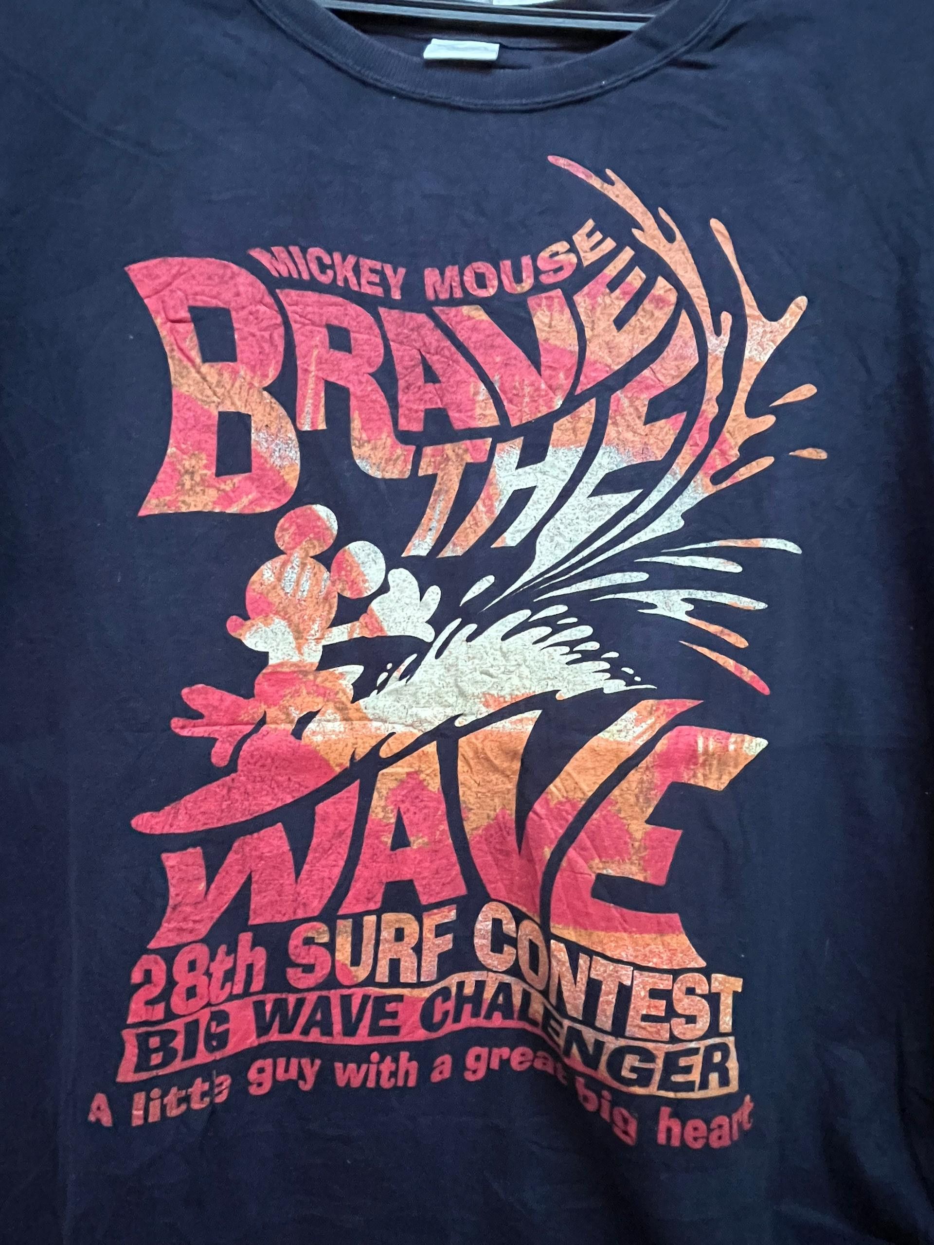 Disney × Mickey Mouse × Vintage BRAVE THE WAVE DISNEY MICKEY TEE Size US XL / EU 56 / 4 - 5 Thumbnail