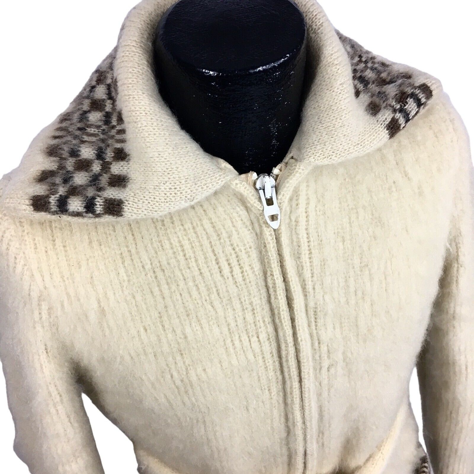 Other Vtg Icewool NORDIC Icelandic FairIsle Arctic Sheep Wool Coat Size S / US 4 / IT 40 - 2 Thumbnail