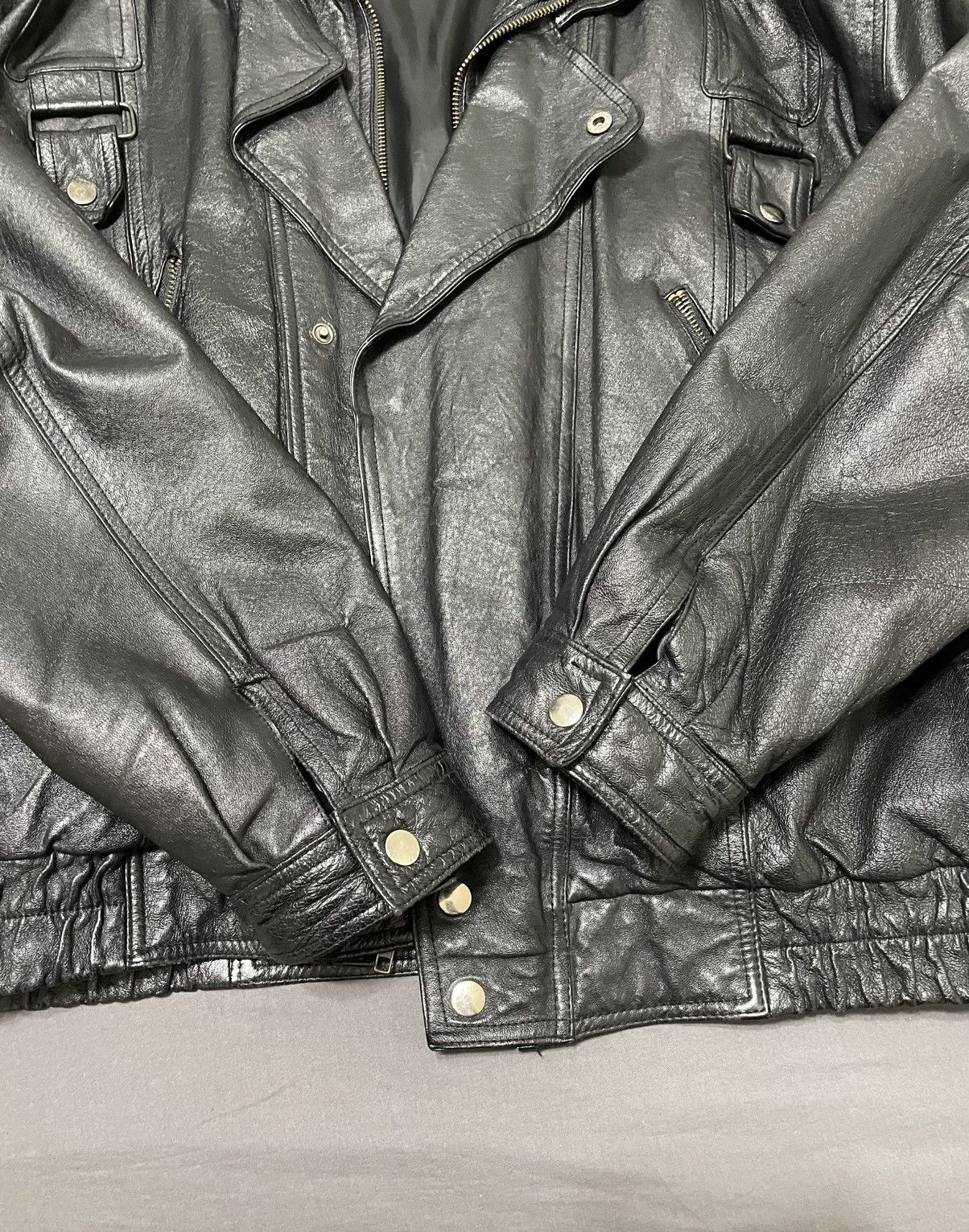 Other Baggy Vintage Leather Jacket Size US XL / EU 56 / 4 - 4 Thumbnail