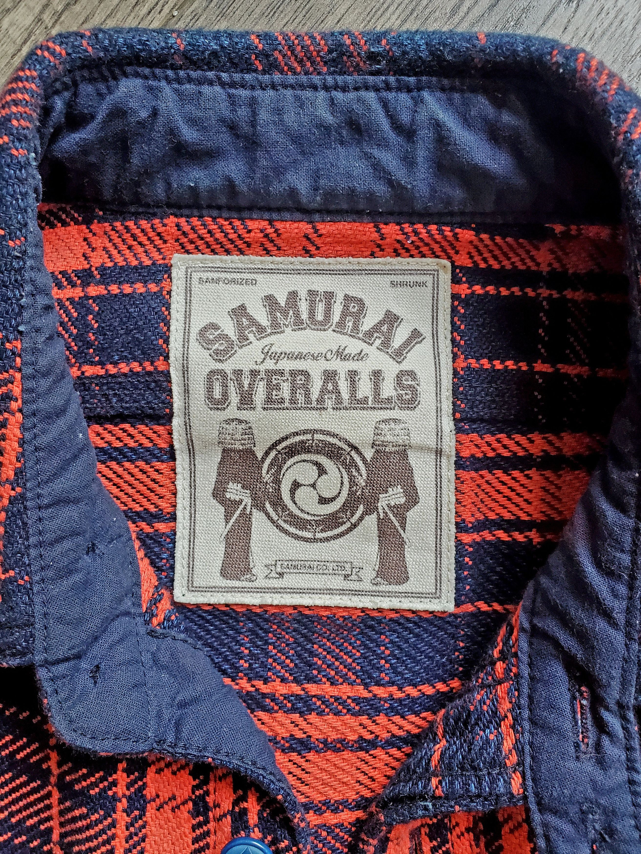 Samurai Jeans SIN16-01 Rope Dyed Indigo & Vermillion Flannel Size US L / EU 52-54 / 3 - 4 Thumbnail