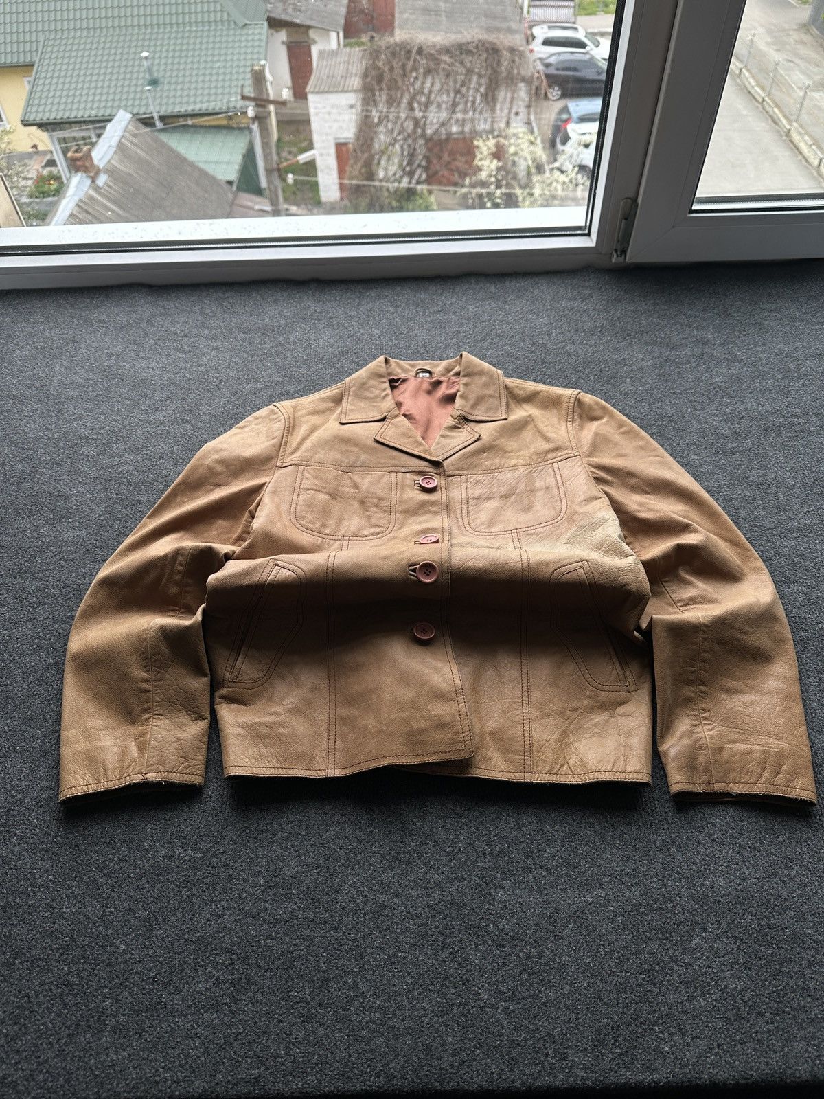 Other 🚨VNTG LEATHER JACKET AVANT GARDE WESTERN BROWN MOTO Size US M / EU 48-50 / 2 - 2 Thumbnail