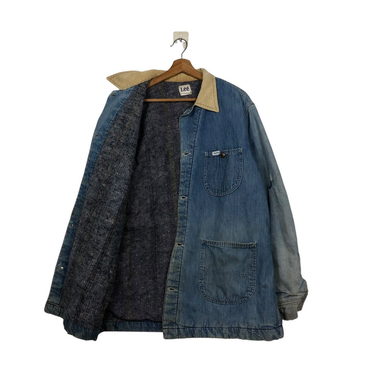 Lee 🔥VINTAGE CHORE WORKER JACKET LEE MADE IN USA BLANKET DENIM Size US M / EU 48-50 / 2 - 13 Thumbnail