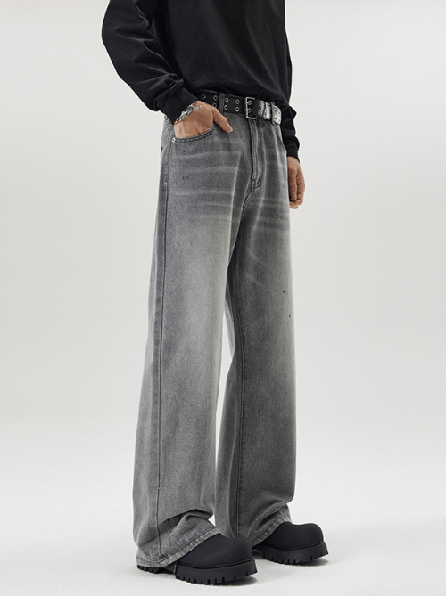Japanese Brand American street trend all-match gray flared jeans Size US 32 / EU 48 - 3 Thumbnail