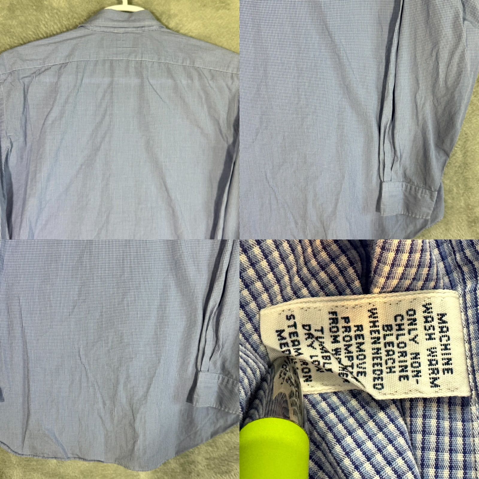 Polo Ralph Lauren Polo Ralph Lauren Andrew Dress Shirt Men’s 17 Blue 100% Cotton Size 46R - 9 Thumbnail