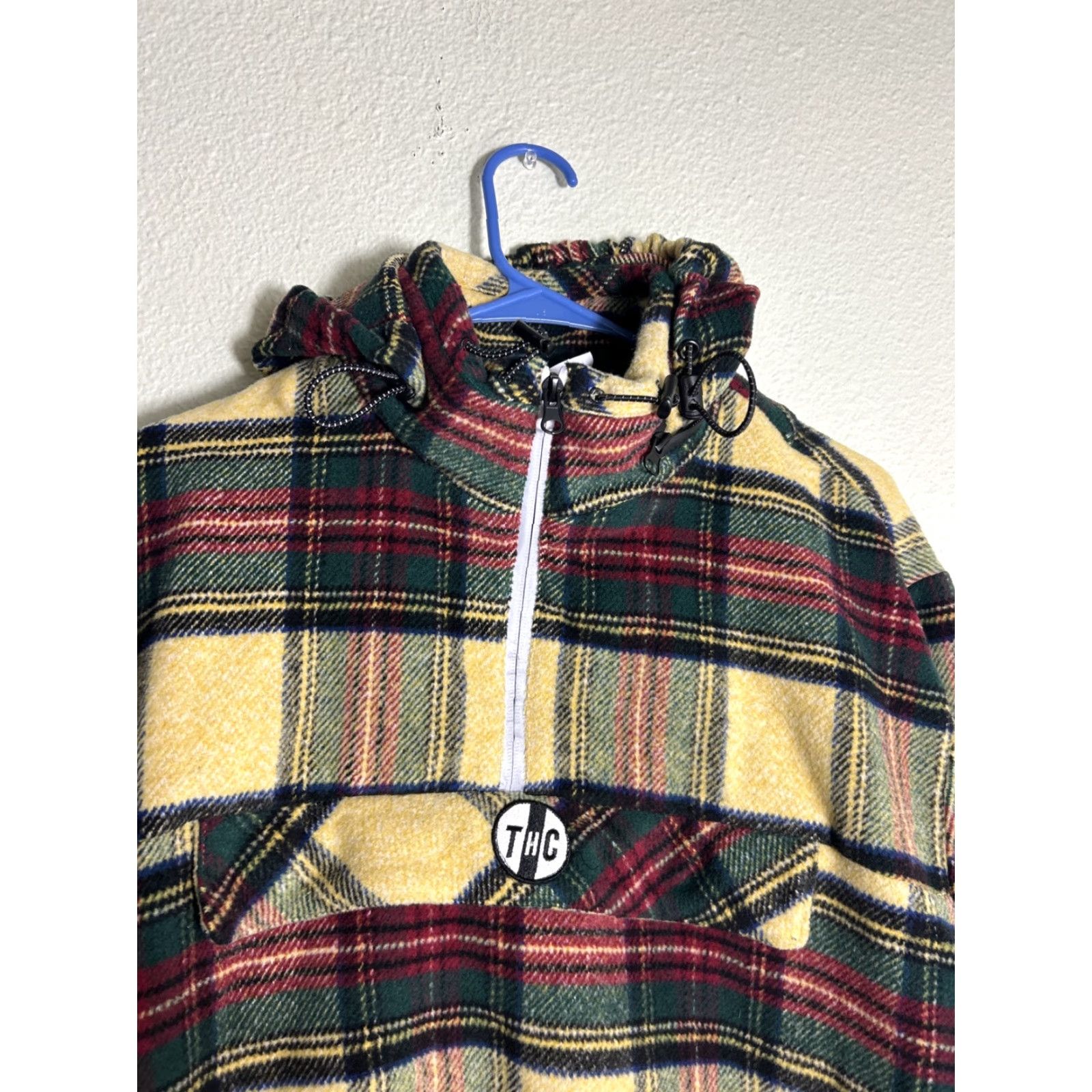 Vintage VINTAGE Tango Hotel Mens Large Pullover Hoodie Plaid Zip Side Pouch Pocket Street Wear Size US L / EU 52-54 / 3 - 3 Thumbnail