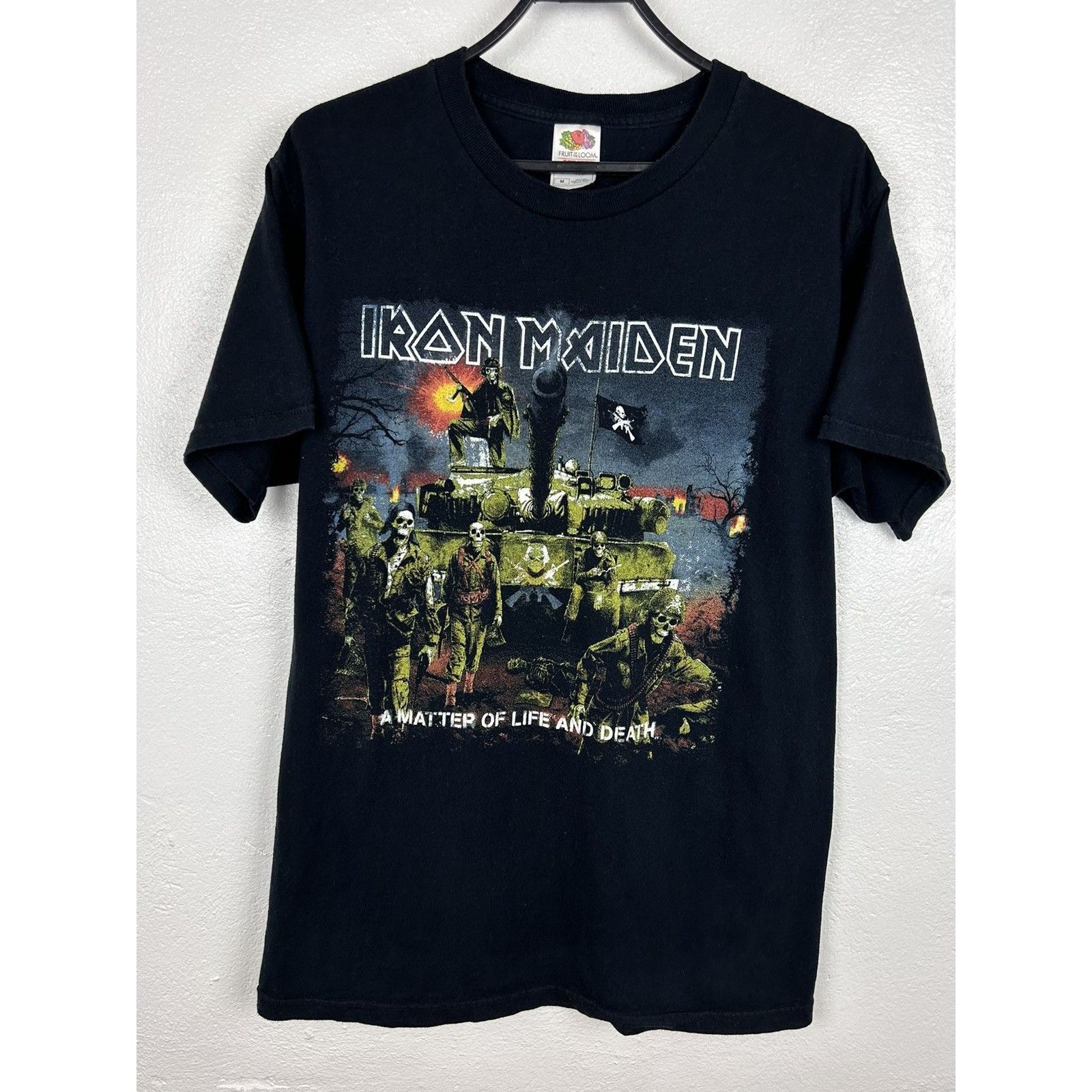 Band Tees 00s Vintage Iron Maiden A Matter Of Life And Death T-Shirt Size US M / EU 48-50 / 2 - 1 Thumbnail