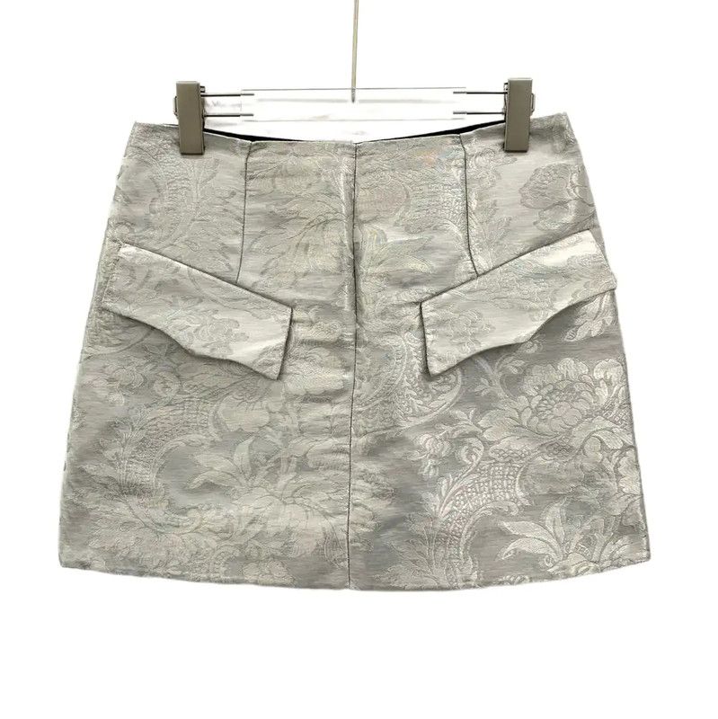 Louis Vuitton Louis Vuitton Silver Women's Skirt 0089 Size 24" / US 00 / IT 34 - 1 Thumbnail