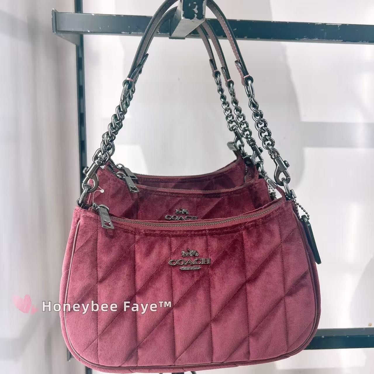 Coach Teri Shoulder Bag In Organic Cotton With Quilting CCW70 Size ONE SIZE - 3 Thumbnail