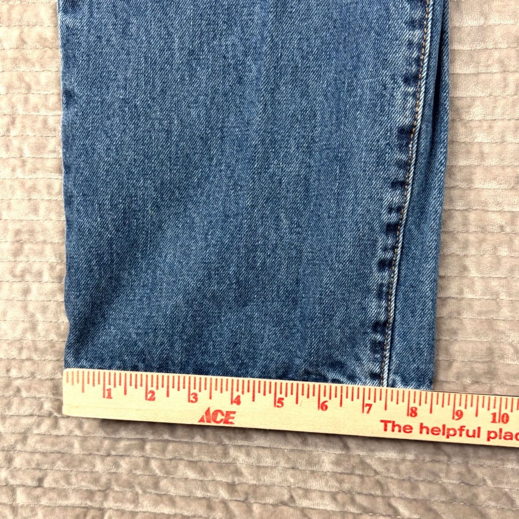 Levi's Levi's 501 Original Fit Jeans Blue Straight Leg Button Fly Mens 40x34 Regular Denim 5-Pocket Cowboy Retro 90s Vintage? Size US 40 / EU 56 - 3 Thumbnail