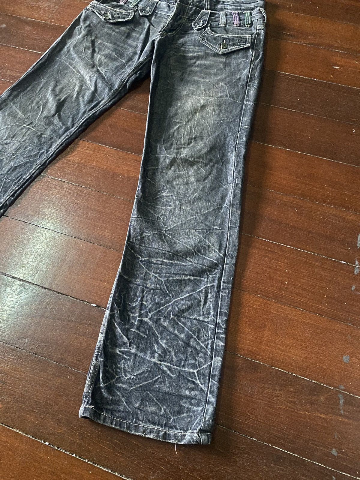 Designer × Japanese Brand × PPFM FIRE 🔥 CRAZY DESIGN ANTFUI JEANS Double Waist HONEY COMB Size US 32 / EU 48 - 7 Thumbnail