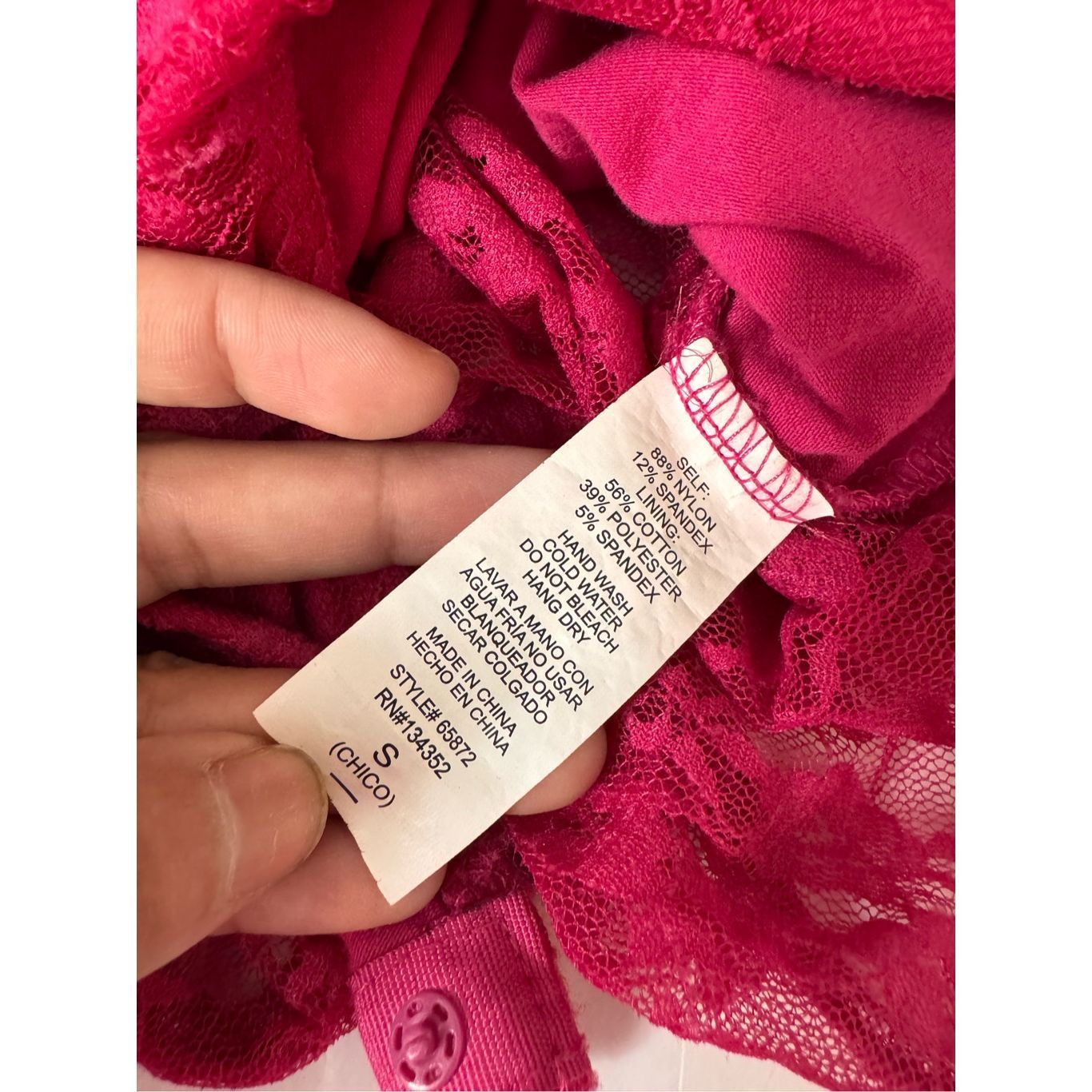 Other Ambiance Hot Pink Lace Bodysuit Women’s Size Small Size S / US 4 / IT 40 - 3 Thumbnail