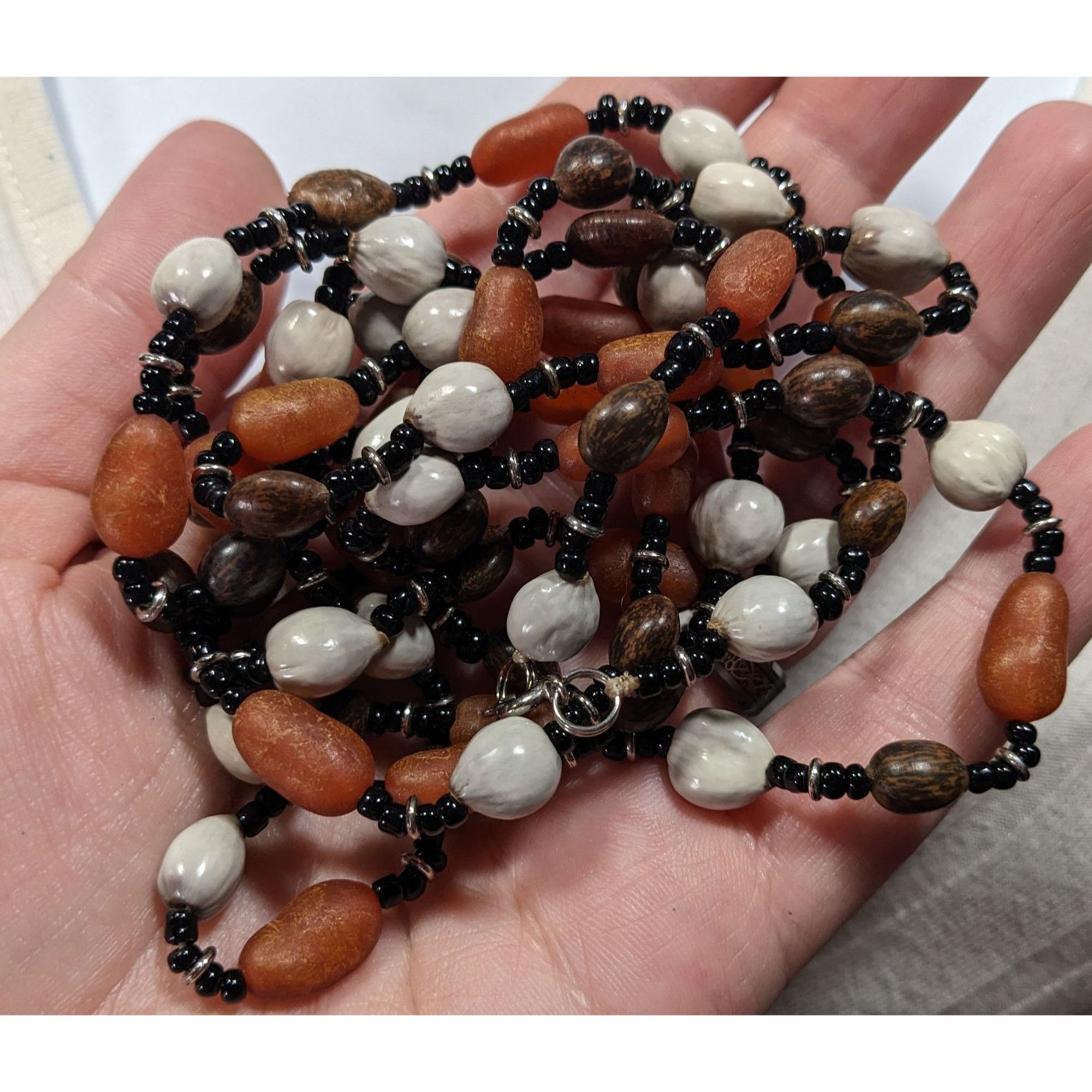Other Vintage Hippie Bohemian Seed And Glass Beaded Necklace Size ONE SIZE - 3 Thumbnail