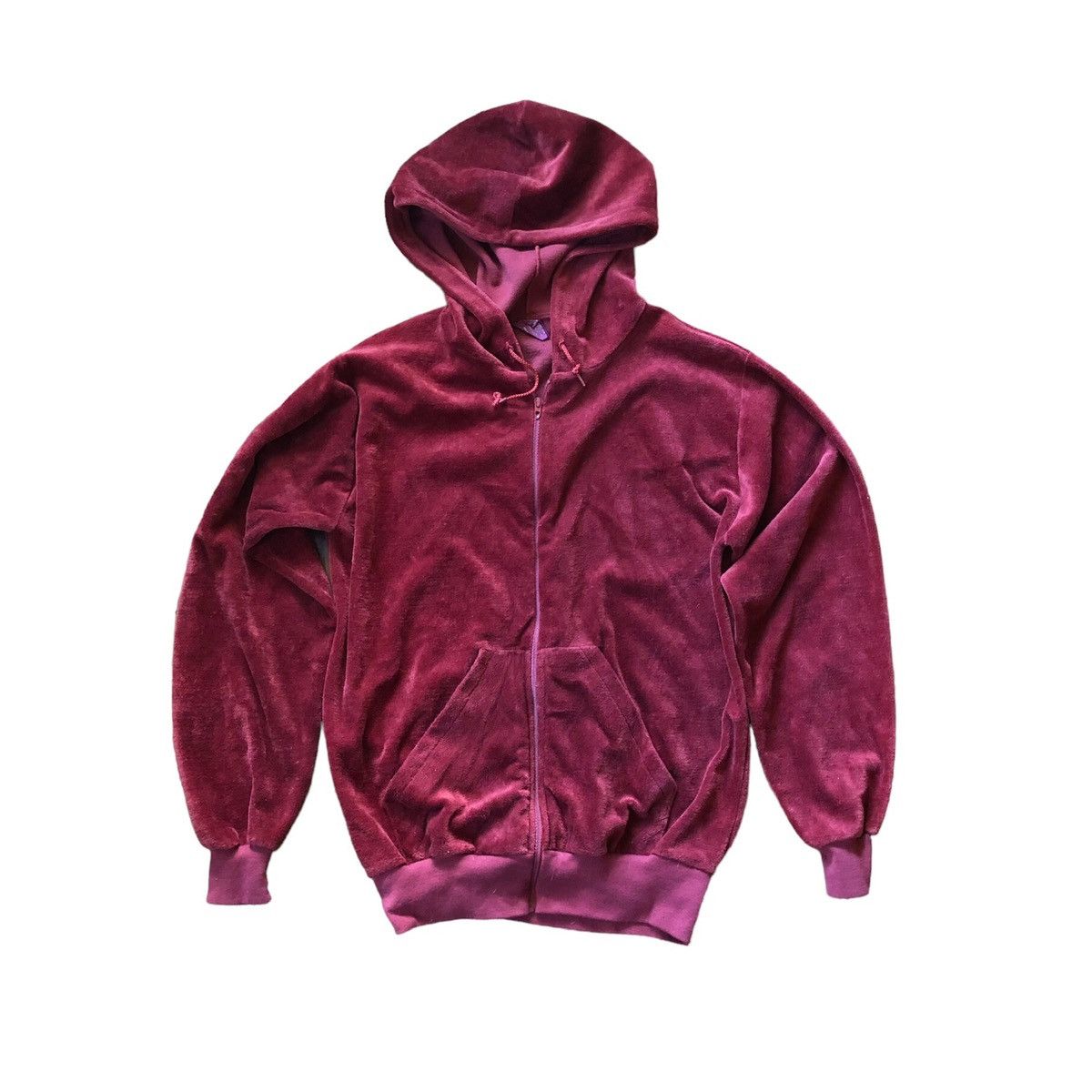 Velour Zip Up Hoodie | Grailed