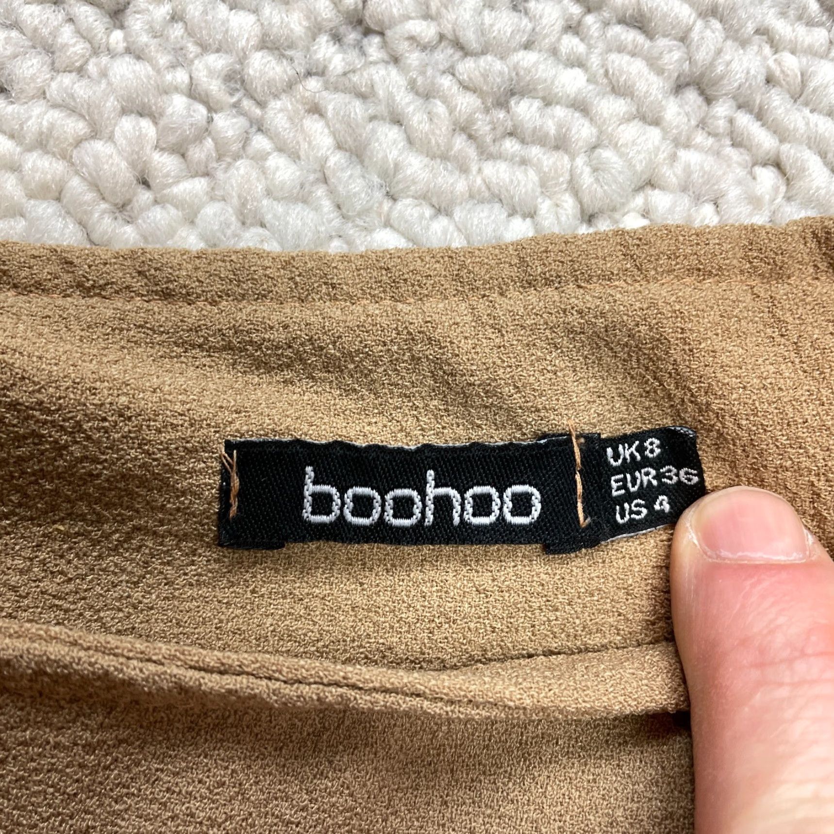 Boohoo VINTAGE Boohoo Cropped Top Womens 4 Brown Pullover Long Sleeve Shirt Casual Ladies Shirt Size S / US 4 / IT 40 - 5 Thumbnail