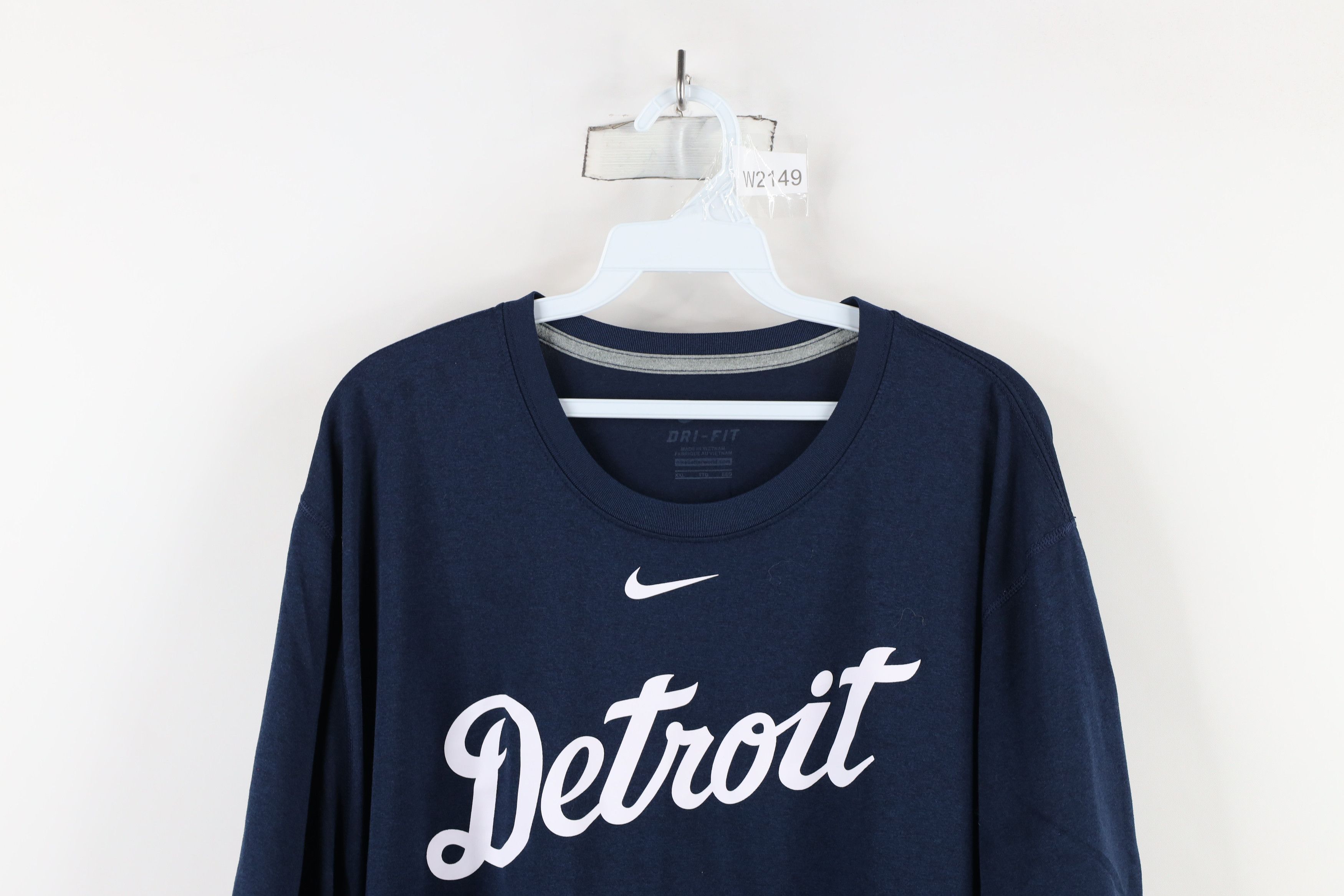 Nike × Vintage Nike Center Swoosh Detroit Tigers Baseball T-Shirt Blue Size US XXL / EU 58 / 5 - 2 Thumbnail