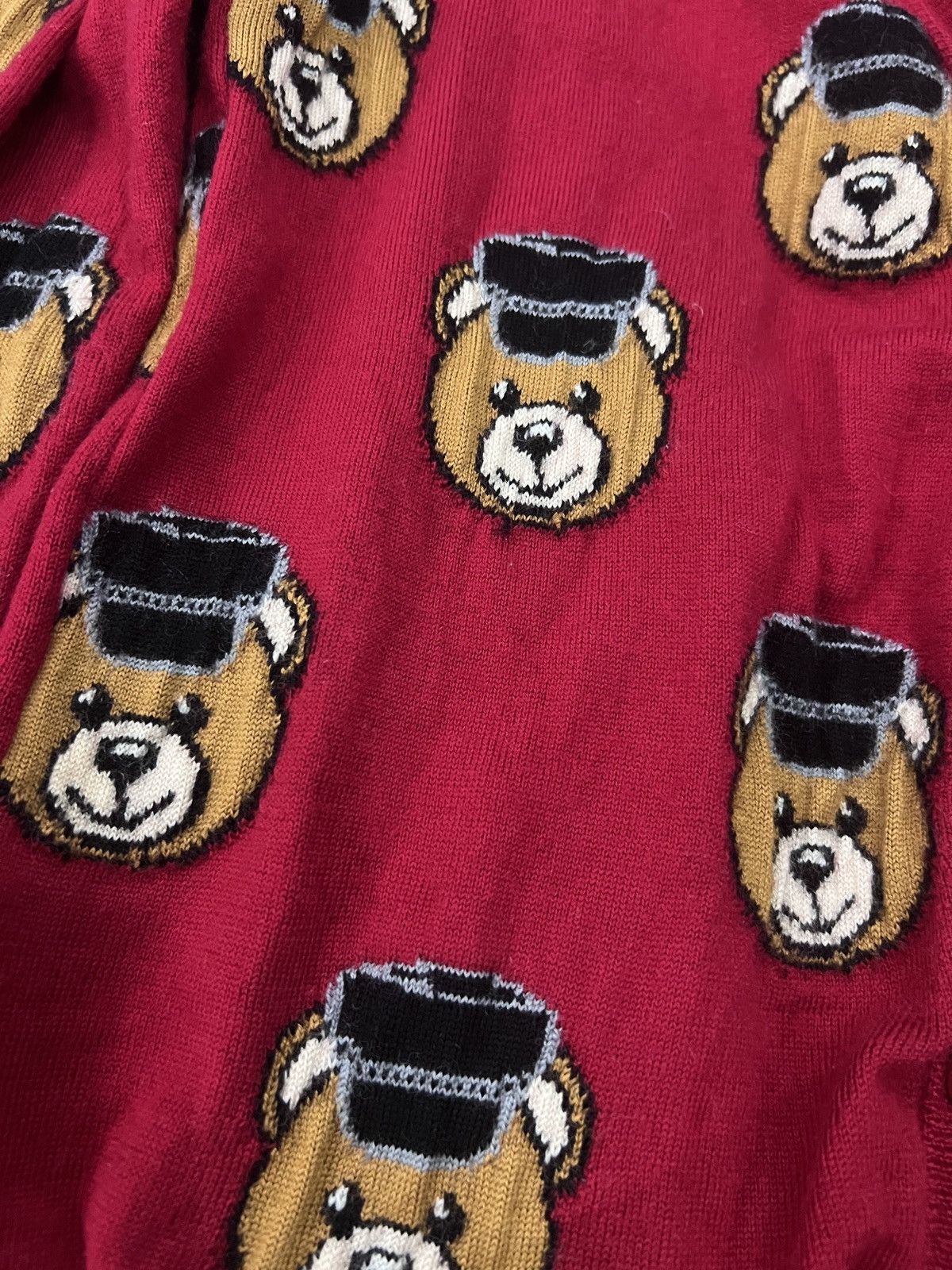 Moschino Moschino by Jeremy Scott Teddy Bear Graphic Knit Cardigan Size US XS / EU 42 / 0 - 6 Thumbnail