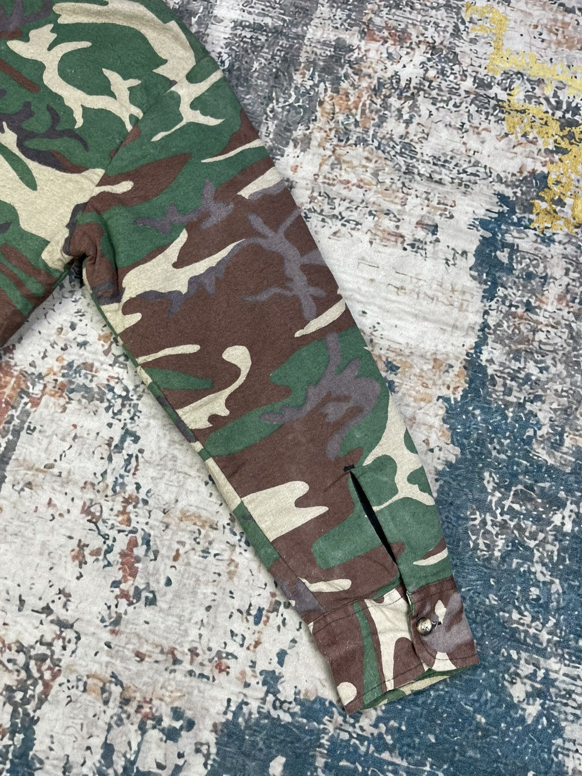 Vintage Vtg 80s Mac Eye Trails Camouflage Padded Overshirt Jacket Size US M / EU 48-50 / 2 - 2 Thumbnail