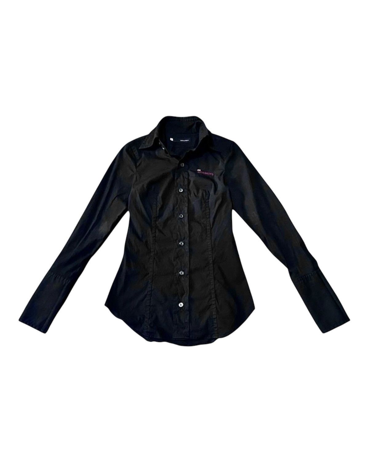 Dsquared2 Women's Vintage Casual Formal Shirt Small Embroidered Logo Size XS / US 0-2 / IT 36-38 - 1 Thumbnail