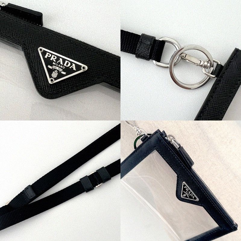 Prada Prada PVC Transparent Card Wallet Neck Strap Size ONE SIZE - 6 Thumbnail