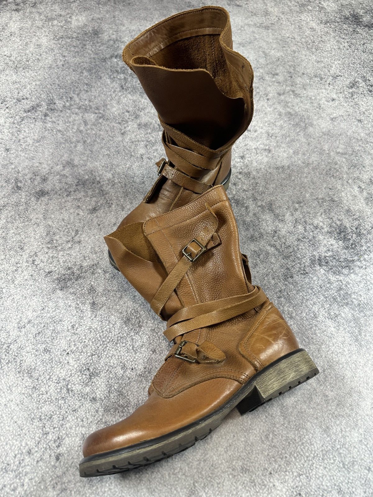 Vintage Y2K Vintage Leather High Boots Streetwear Rare 40 USA 9 Size US 10 / IT 40 - 3 Thumbnail