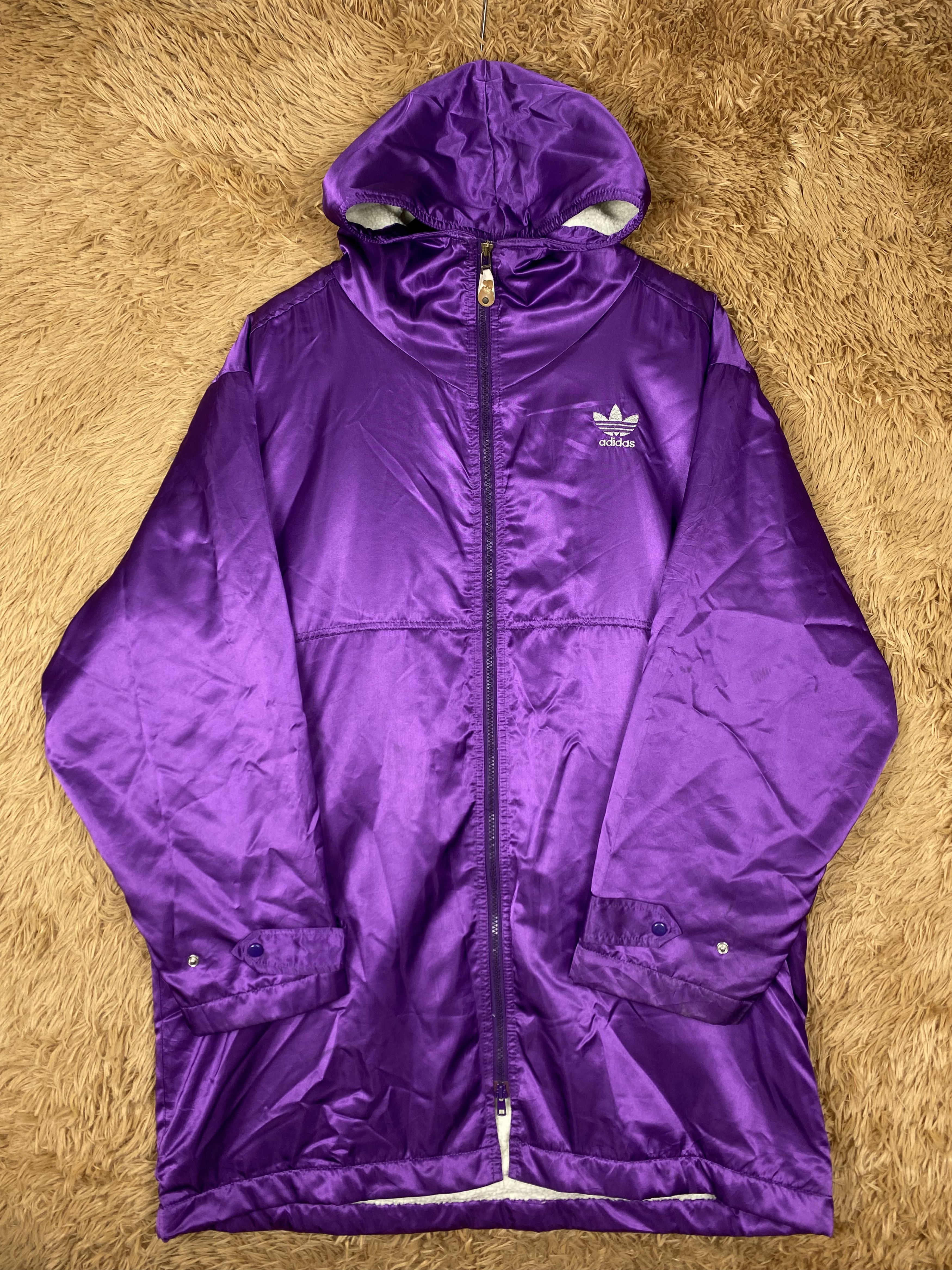 Adidas Vintage Adidas Fleece Lining Long Jacket DJ0425 Size US L / EU 52-54 / 3 - 6 Thumbnail