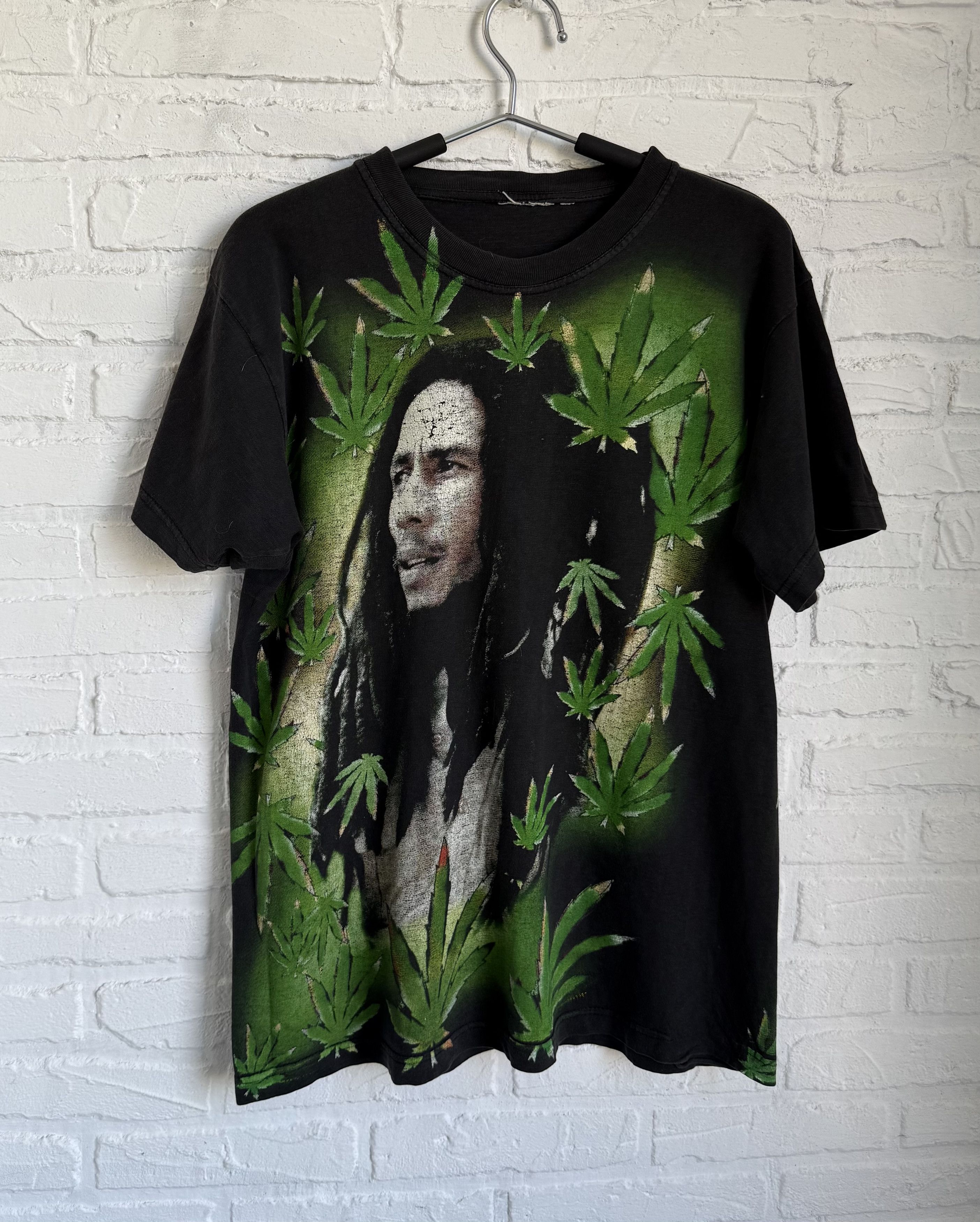 Bob Marley Vintage 90s Bob Marley Rastaman Reggae Marijuana tee Size US L / EU 52-54 / 3 - 1 Thumbnail