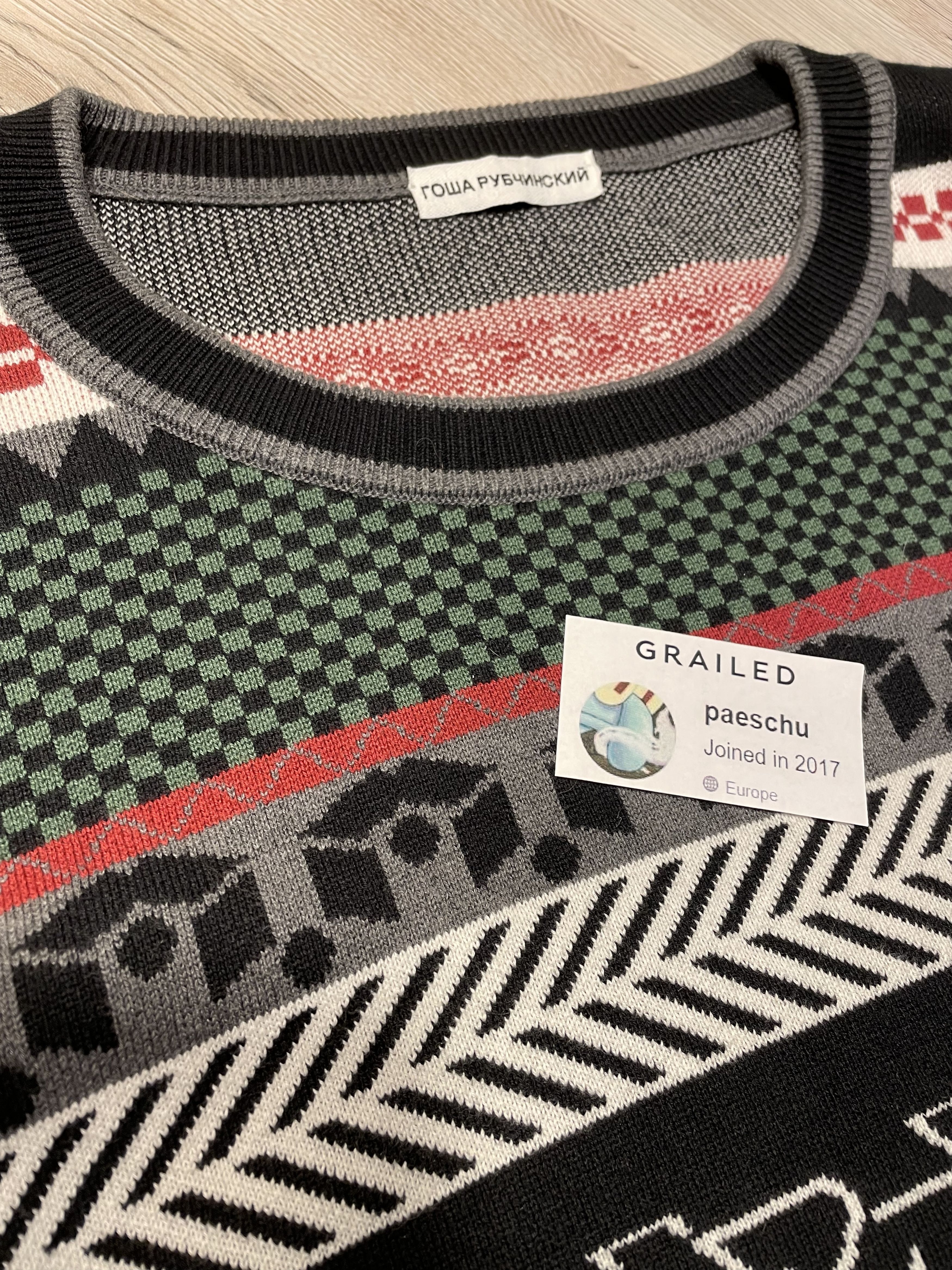Gosha Rubchinskiy Gosha Rubchinskiy Fair Isle Logo Knit Sweater Size US M / EU 48-50 / 2 - 2 Thumbnail