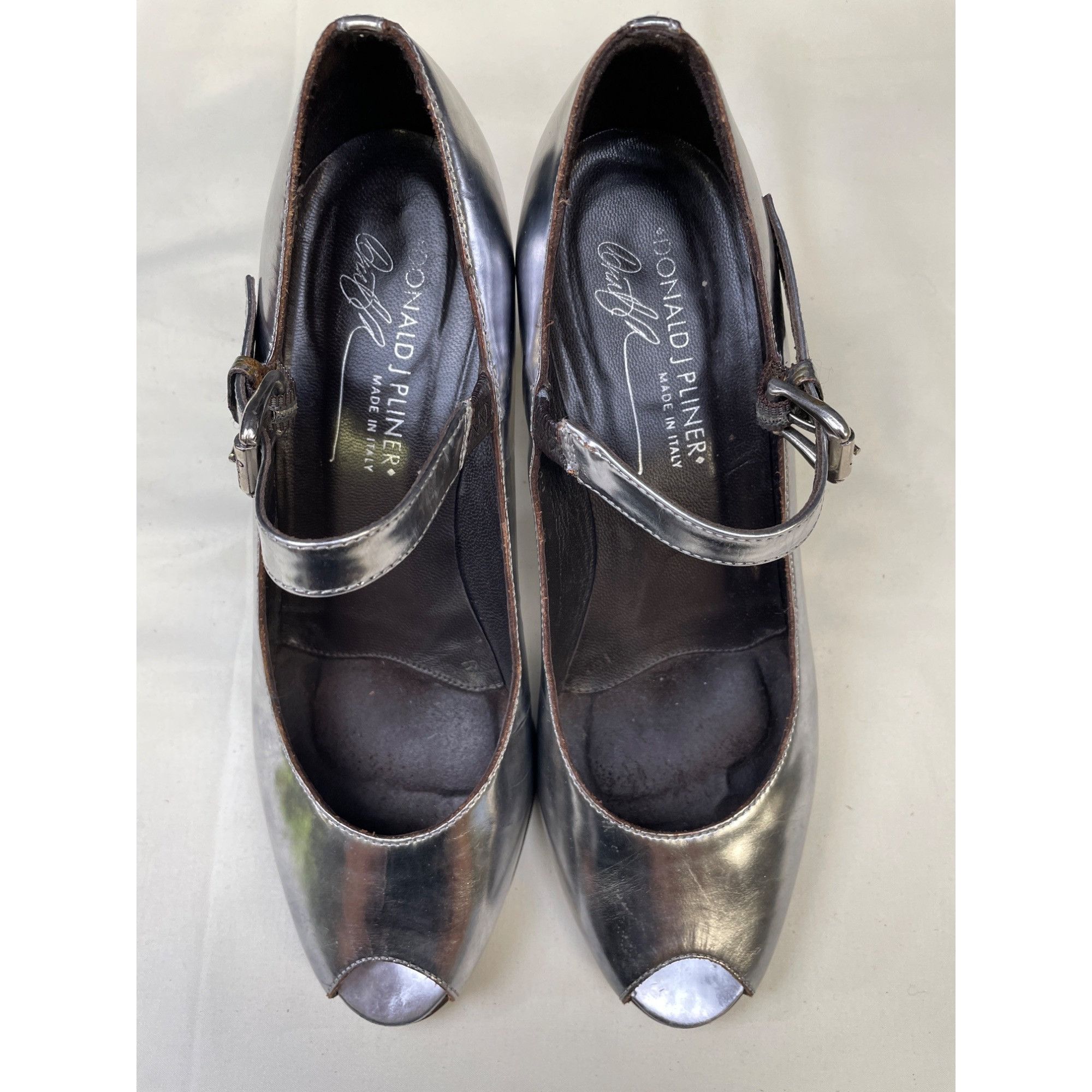 Other Donald J Pliner Women's Leather Silver \Pumps/Shoes/Heel 2.7 Size US 6 / IT 36 - 3 Thumbnail