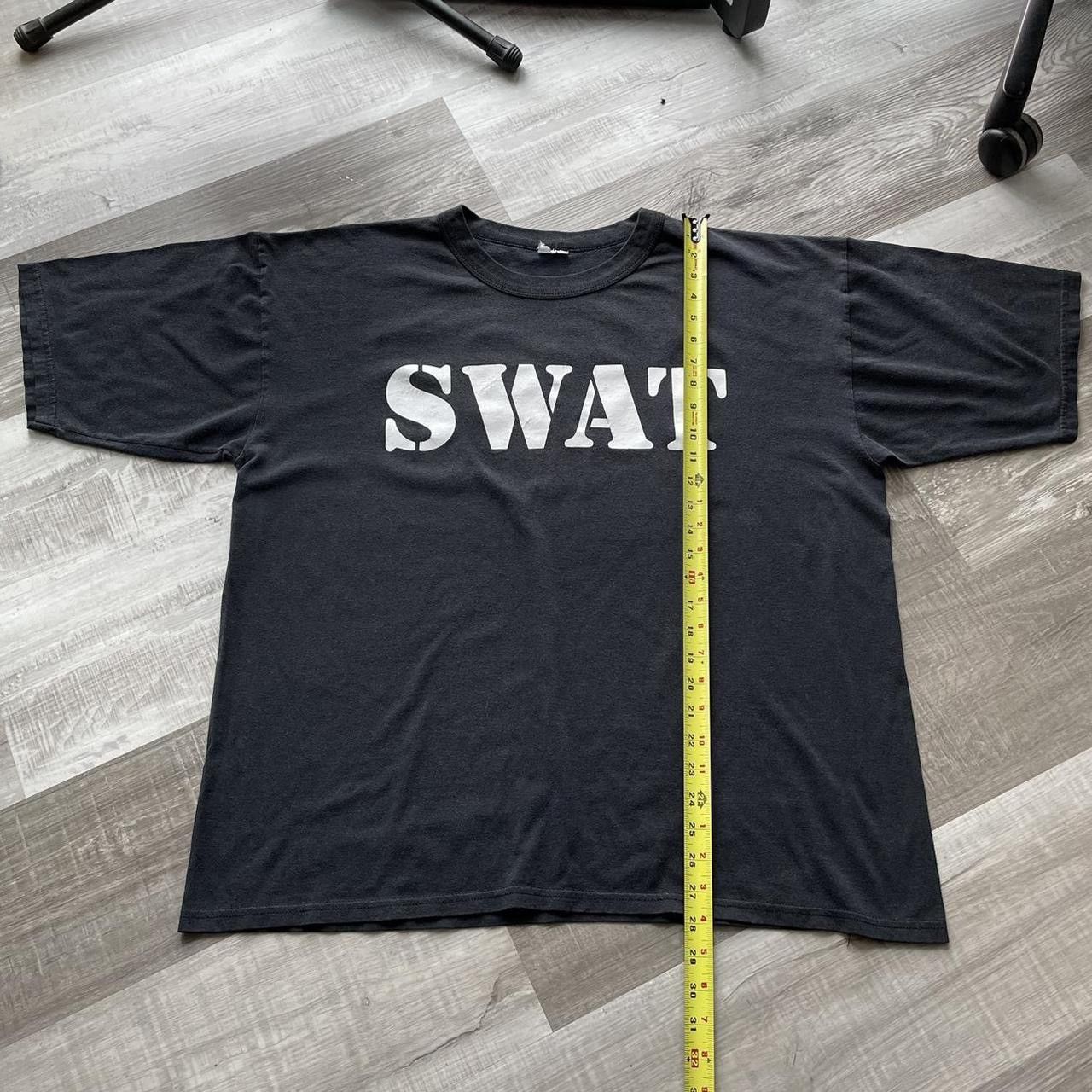 Vintage Vintage 90s SWAT Sun Faded T-Shirt Size US XL / EU 56 / 4 - 6 Thumbnail