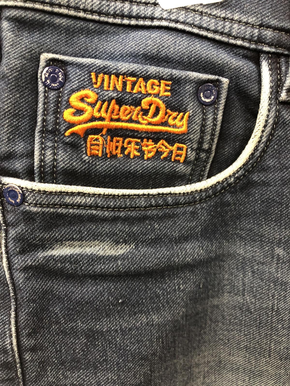 Superdry Superdry Men's Vintage Jeans - Blue Denim Size US 32 / EU 48 - 2 Thumbnail