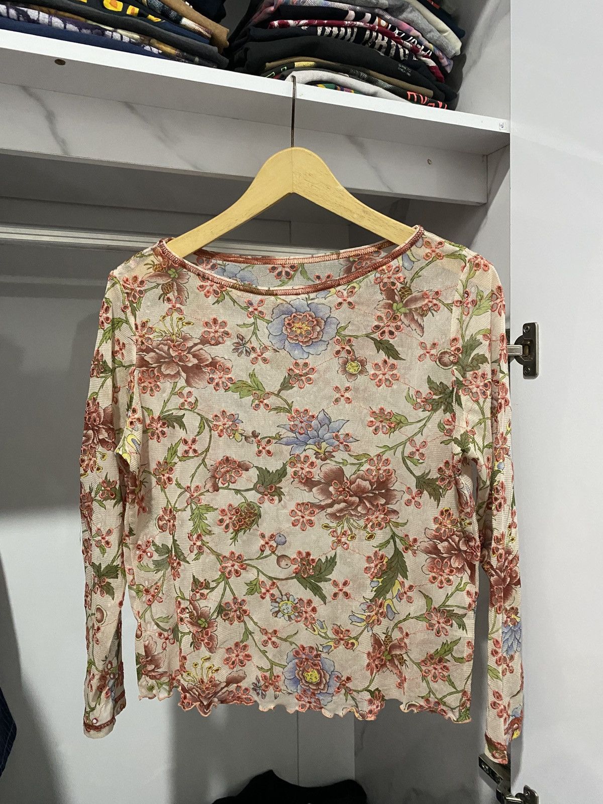 Hiroko Koshino Homme Hiroko Koshino Mesh Top Flower Size S / US 4 / IT 40 - 1 Thumbnail