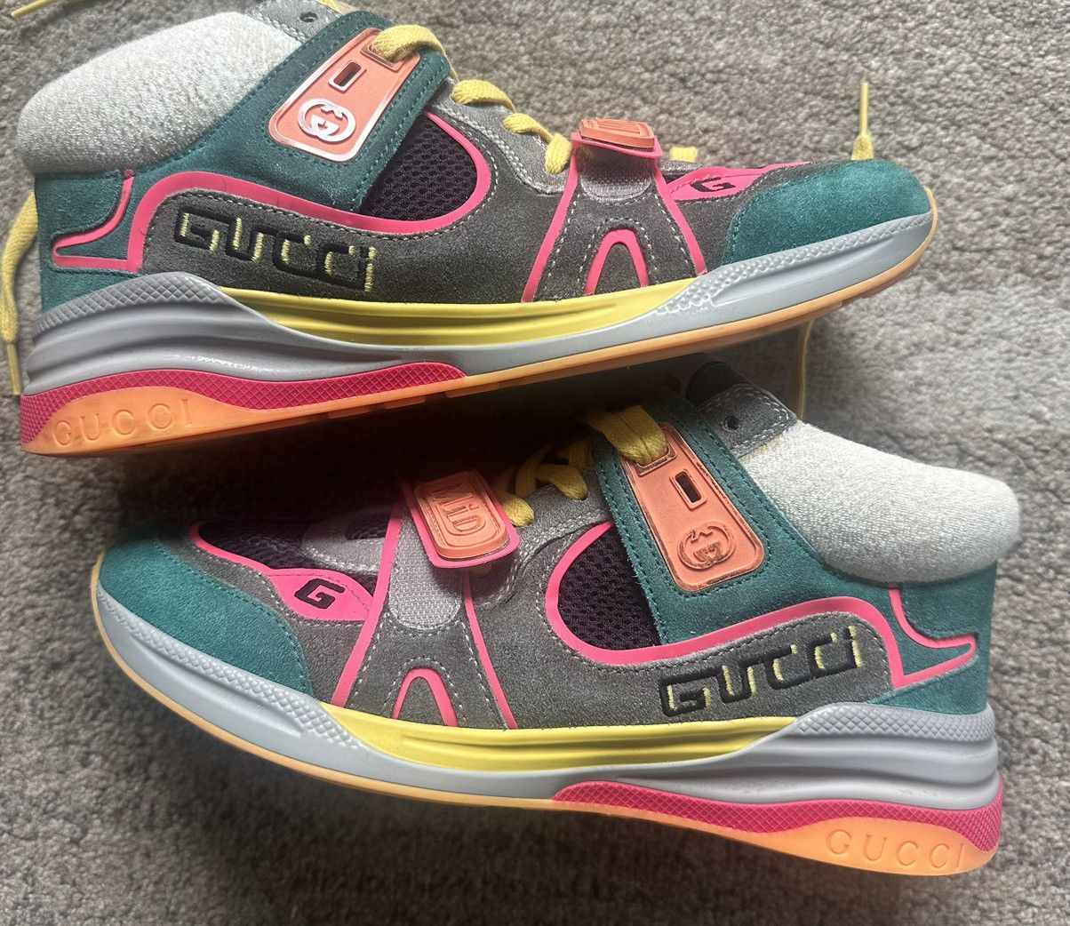 スニーカー GUCCI CAPPUCCINO FABRIC AND SUEDE SNEAKERS Gucci Cappuccino Fabric And Suede Sneakers | Grailed