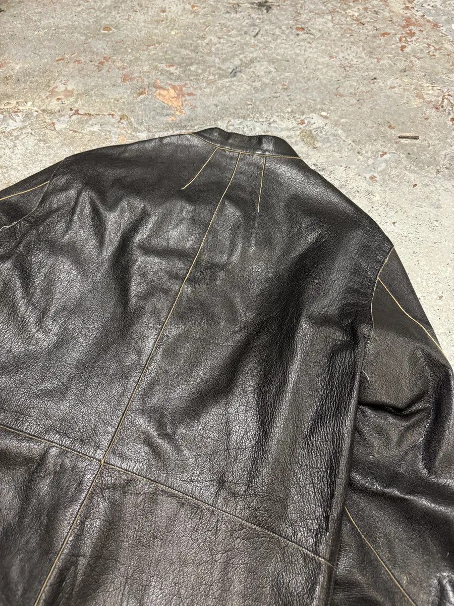 Emporio Armani 1990s Emporio Armani Black Mao Samurai Goat Leather Jacket Size US M / EU 48-50 / 2 - 8 Thumbnail
