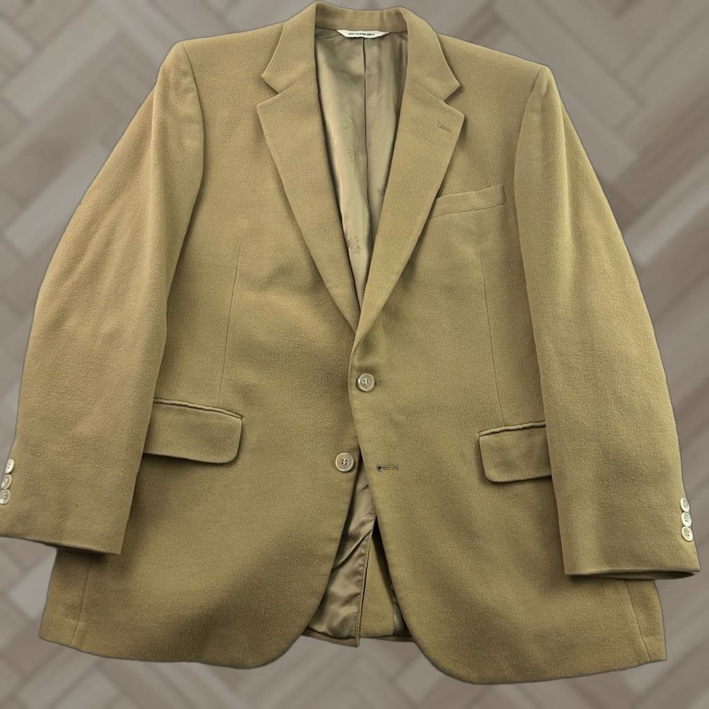 Vintage Harcourt & James Blazer 100% Cashmere Beige Tan 44 Men Vintage? Size 44R - 1 Thumbnail
