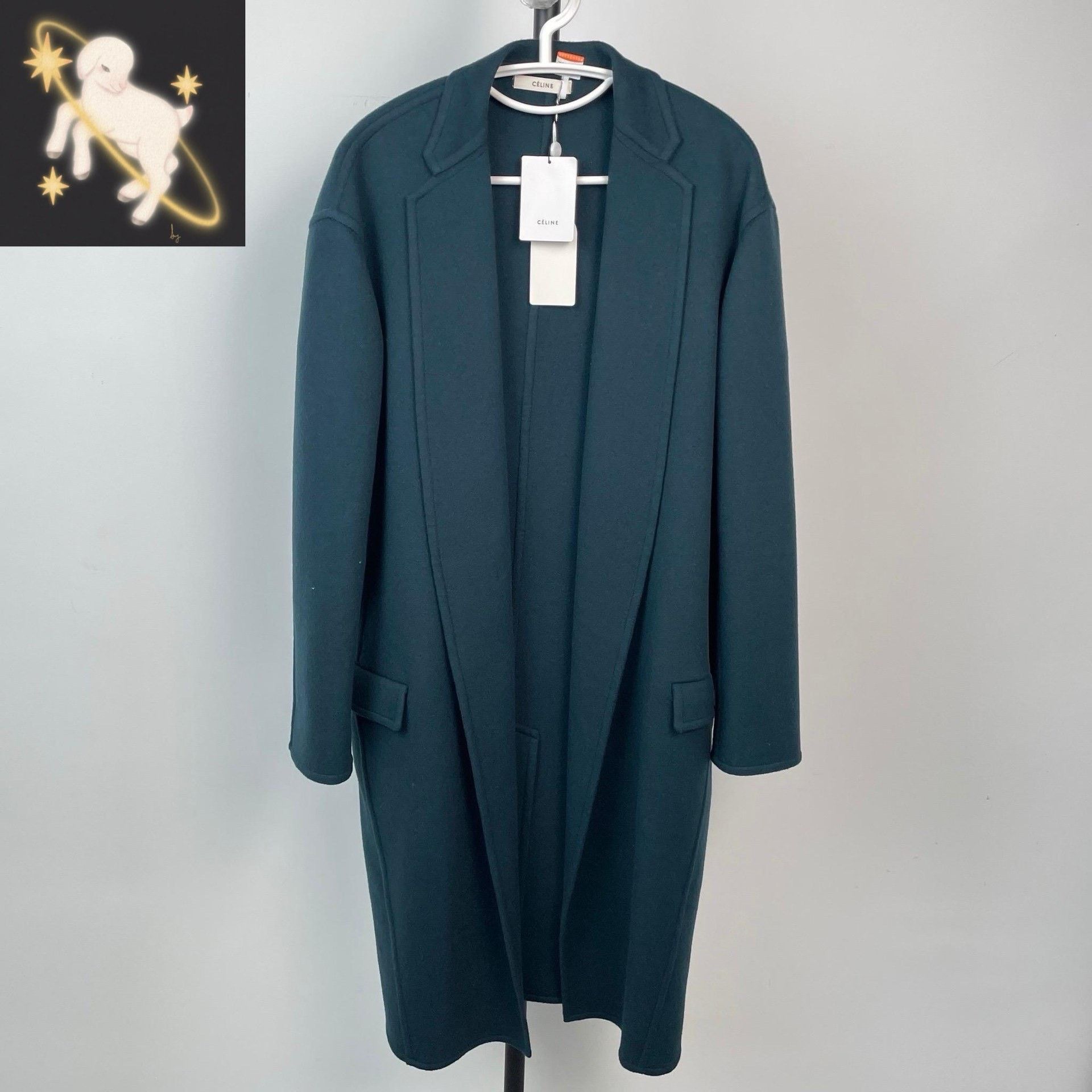 Celine Celine Long Green Coat 36 Women Size S / US 4 / IT 40 - 1 Thumbnail