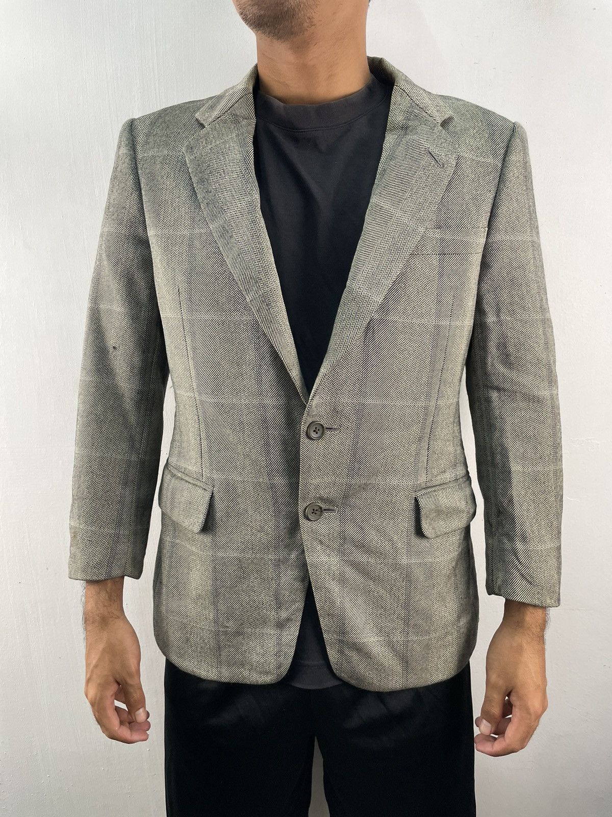 Burberry × Vintage Vintage burberrys blazer jacket coat checkered Size 38R - 1 Thumbnail