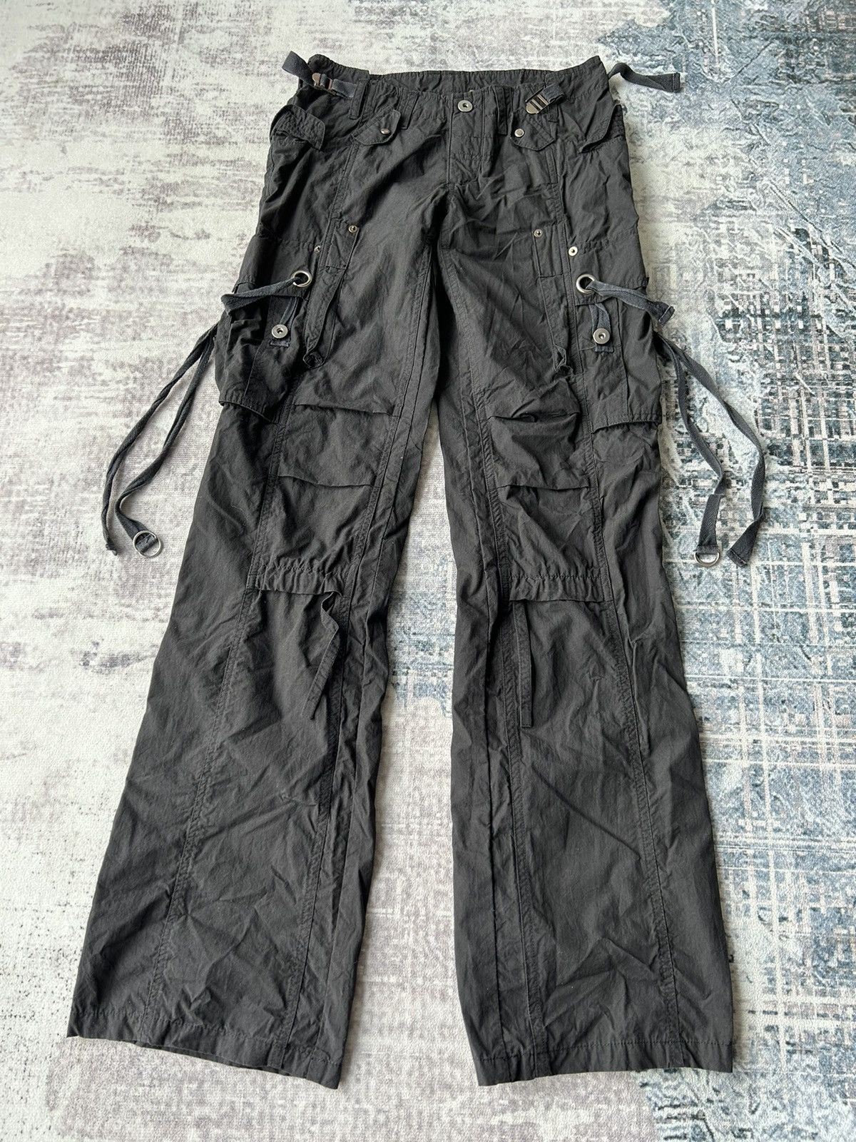 Japanese Brand Multipocket Tactical Style Black Pants Size 28" / US 6 / IT 42 - 1 Thumbnail