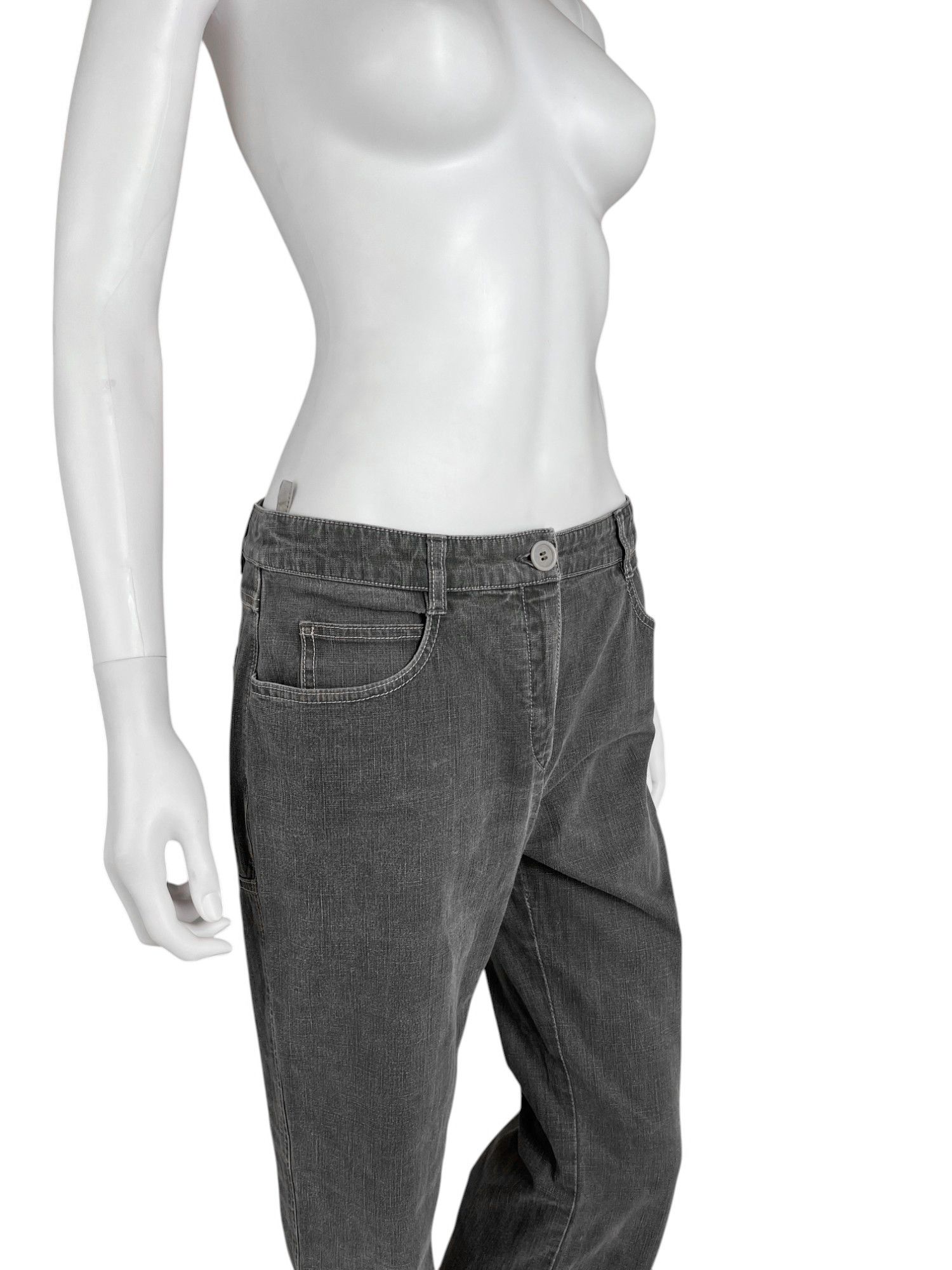 Chanel by Karl Lagerfield S/S 2003 Grey Bootcut Jeans Size 27" / US 4 / IT 40 - 5 Thumbnail