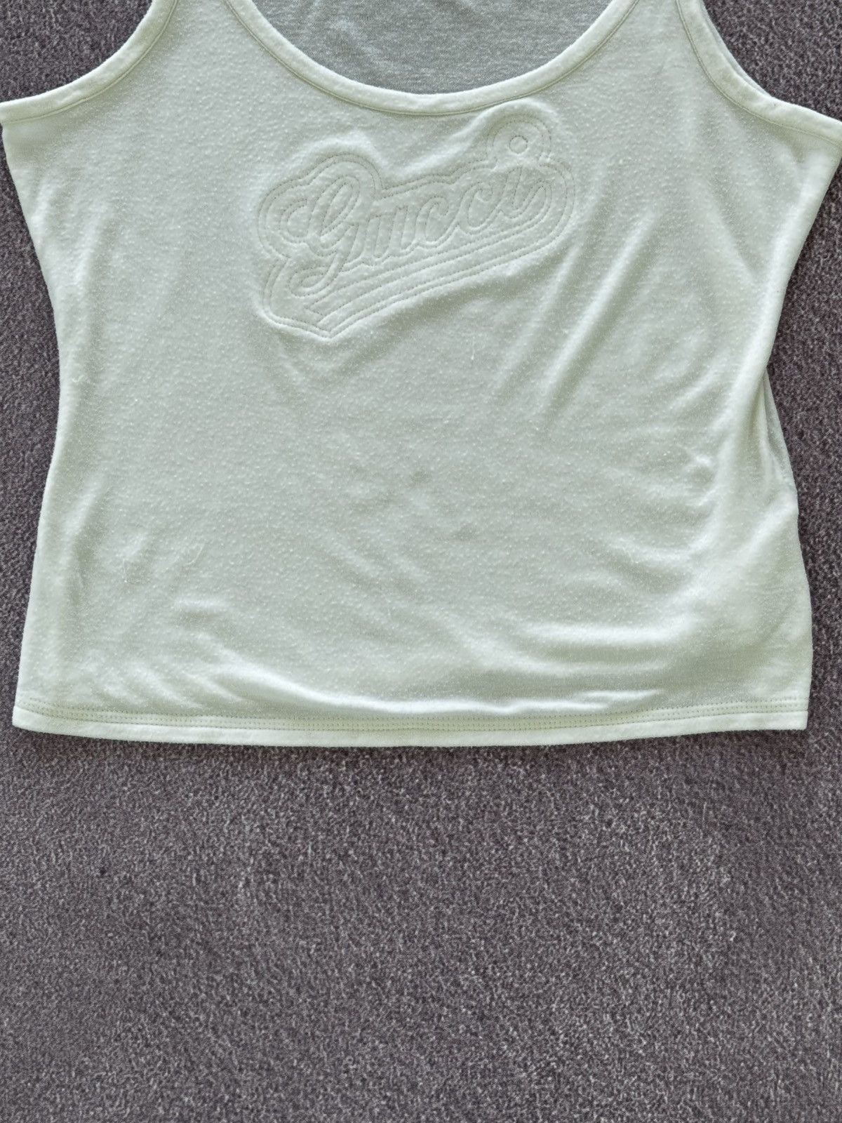 Gucci Gucci 00s Aesthetic Vintage Big Logo Luxury Tank Top Size XS / US 0-2 / IT 36-38 - 3 Thumbnail