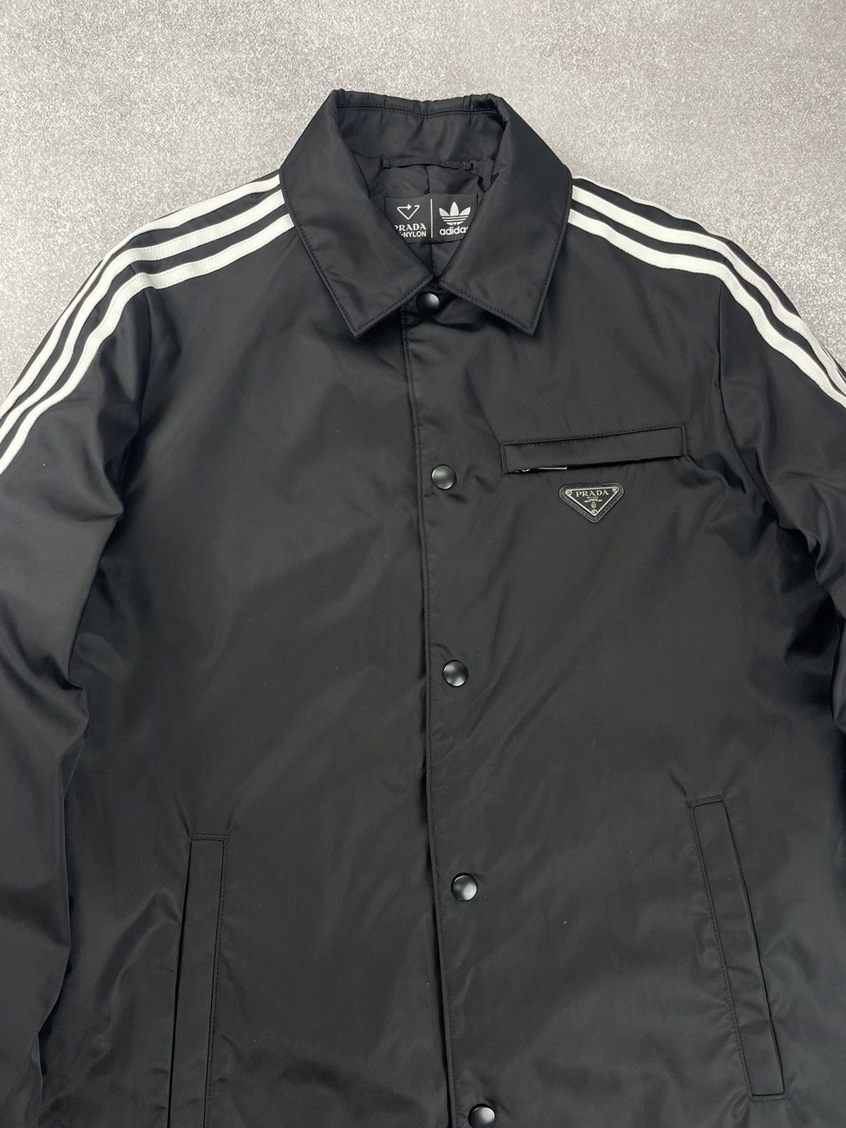 Adidas × Prada Re-Nylon Track Coat Black Jacket Size S