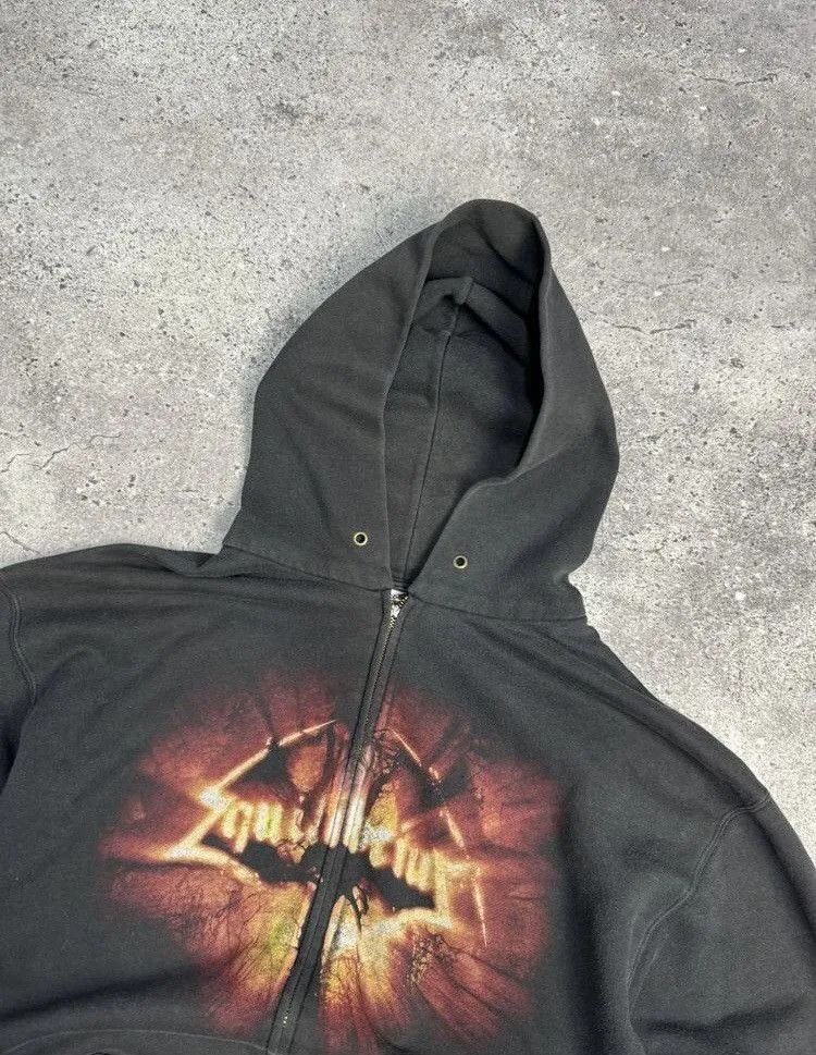 Band Tees × Vintage Vintage Fur Hoodie Y2K Bones Full Print Gothic Kill Size US XL / EU 56 / 4 - 3 Thumbnail