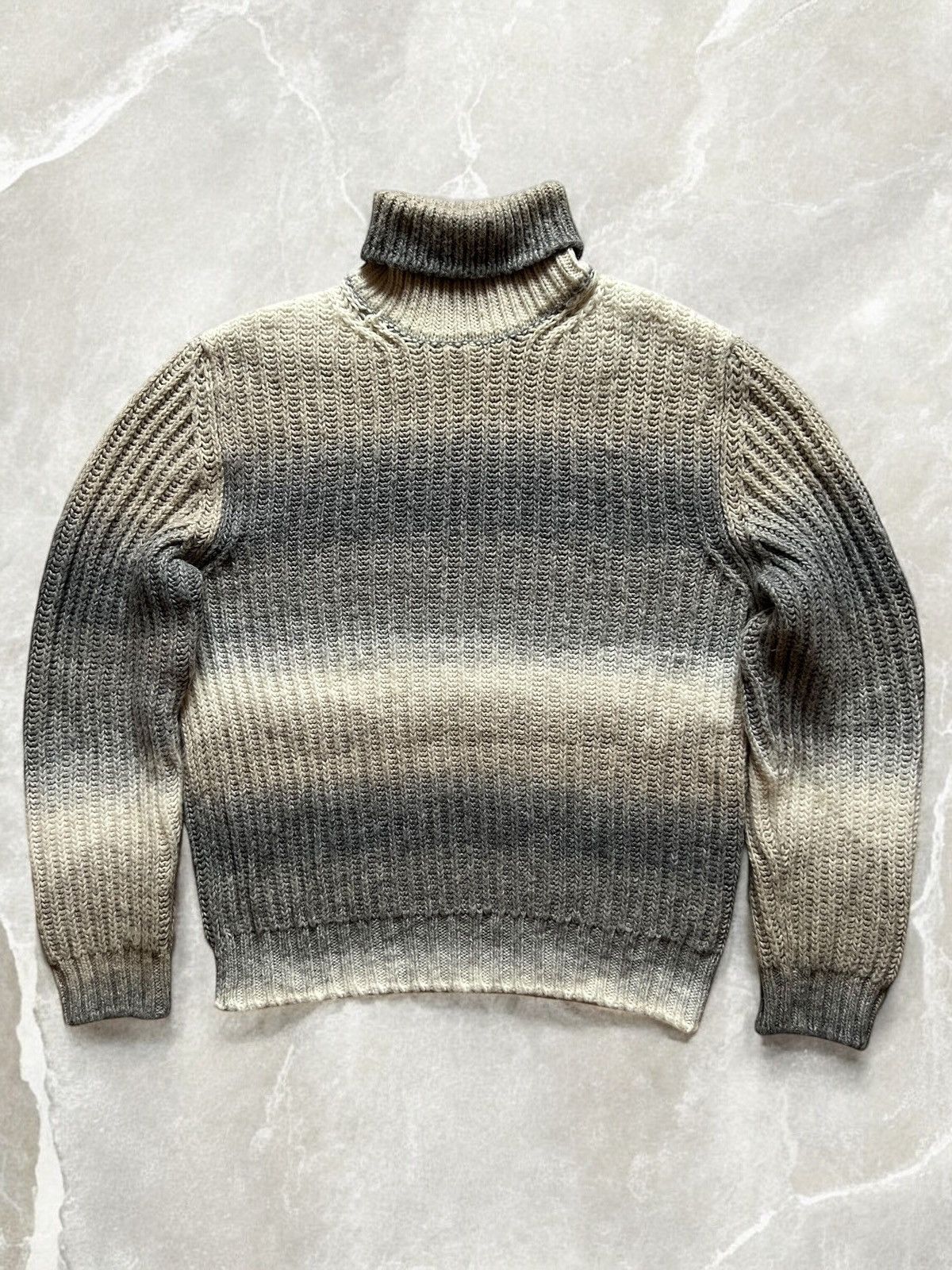 Baldessarini × Vintage BALDESSARINI HEAVY KNIT WOOL Sweater turtleneck multicolour Size US L / EU 52-54 / 3 - 2 Thumbnail