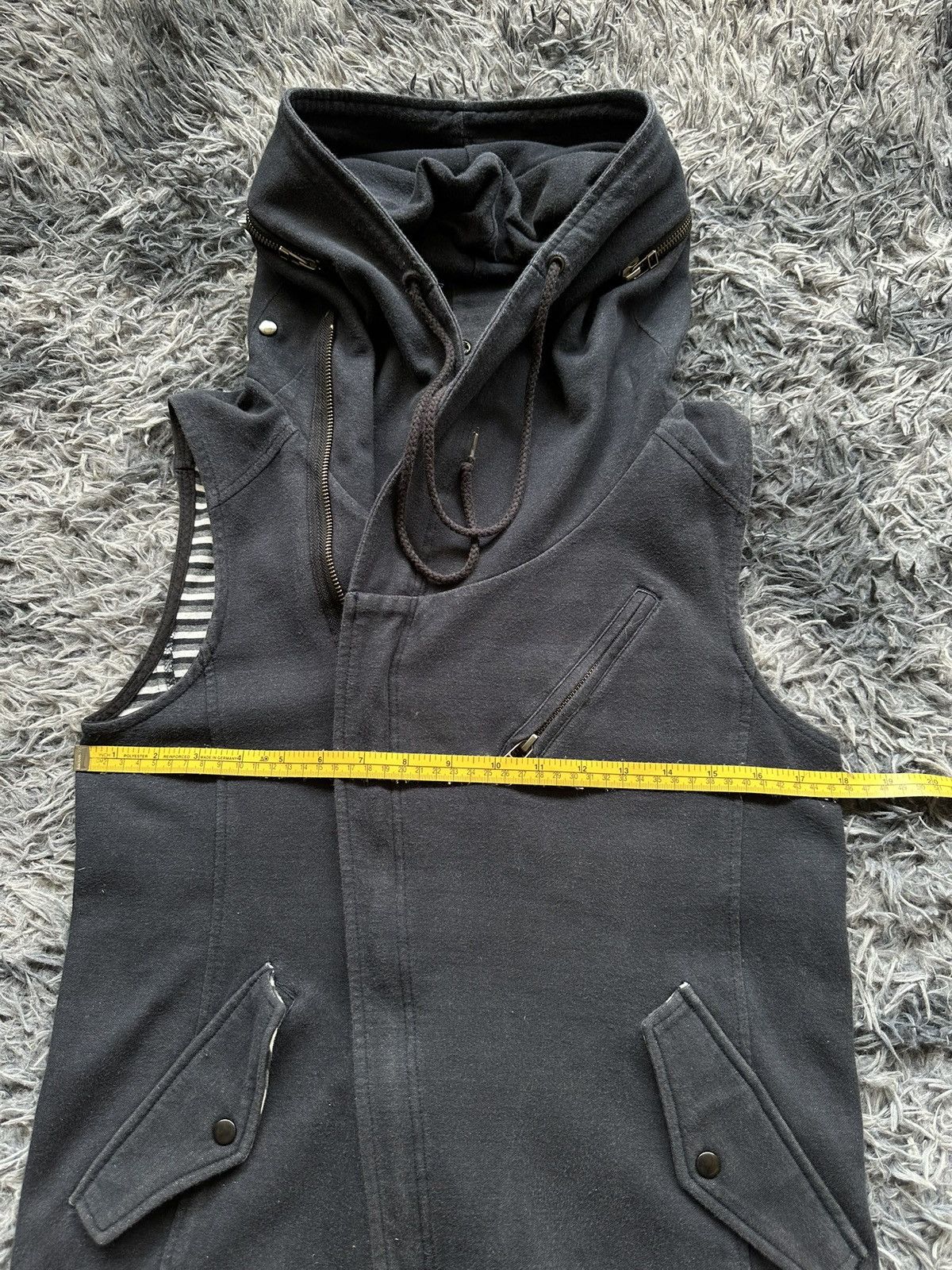 Japanese Brand 00's Blue Tornado sleeveless gimp hoodie Size US S / EU 44-46 / 1 - 15 Thumbnail