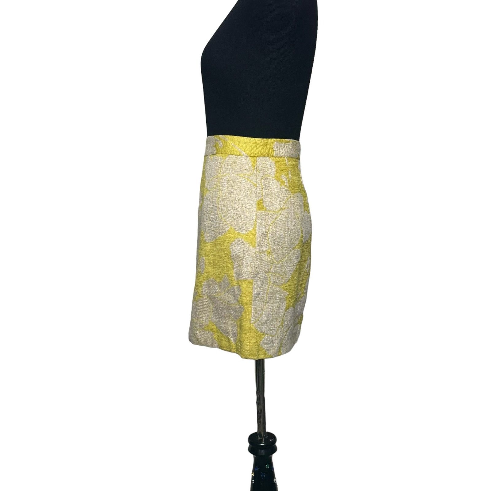 Zara Zara Basic yellow tan burlap lined mini skirt size Large Size 32" / US 10 / IT 46 - 13 Thumbnail