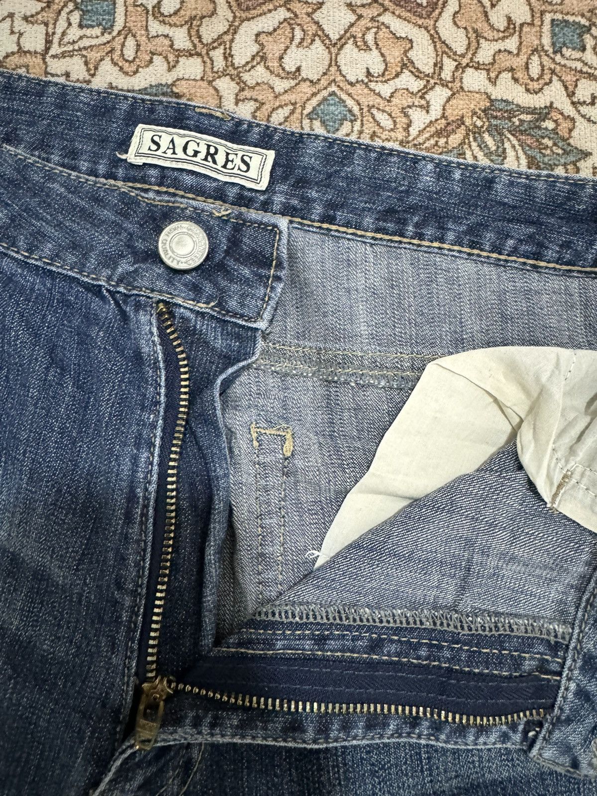 Le Grande Bleu (L.G.B.) × Tornado Mart × Vintage Flare Vintage Sagres Jeans Bootcut Size US 32 / EU 48 - 7 Thumbnail